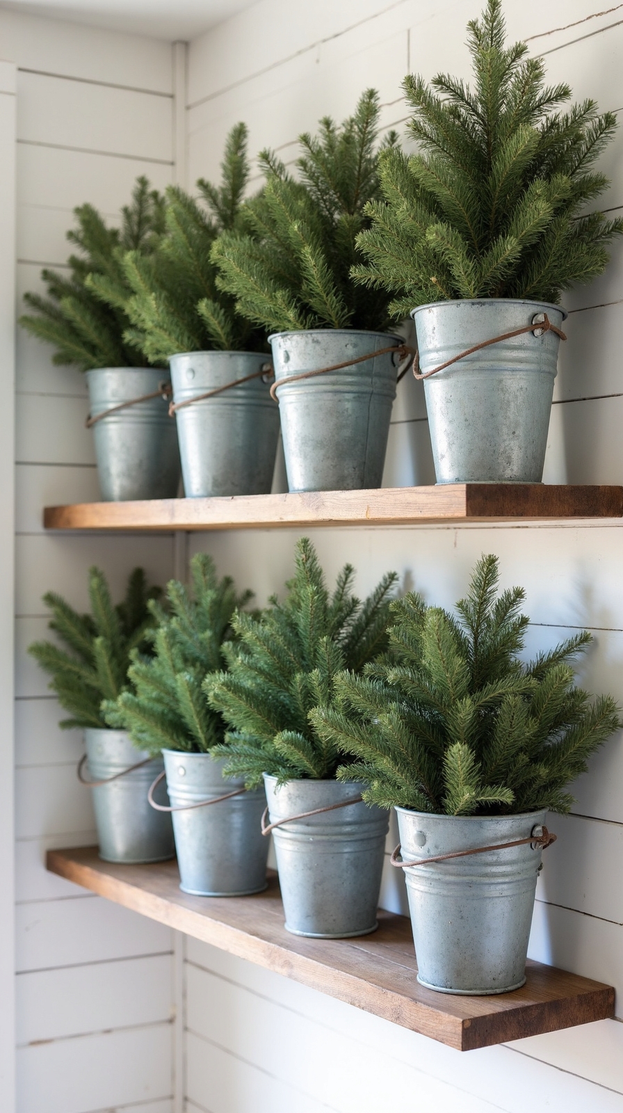 rustic farmhouse winter pine decor
