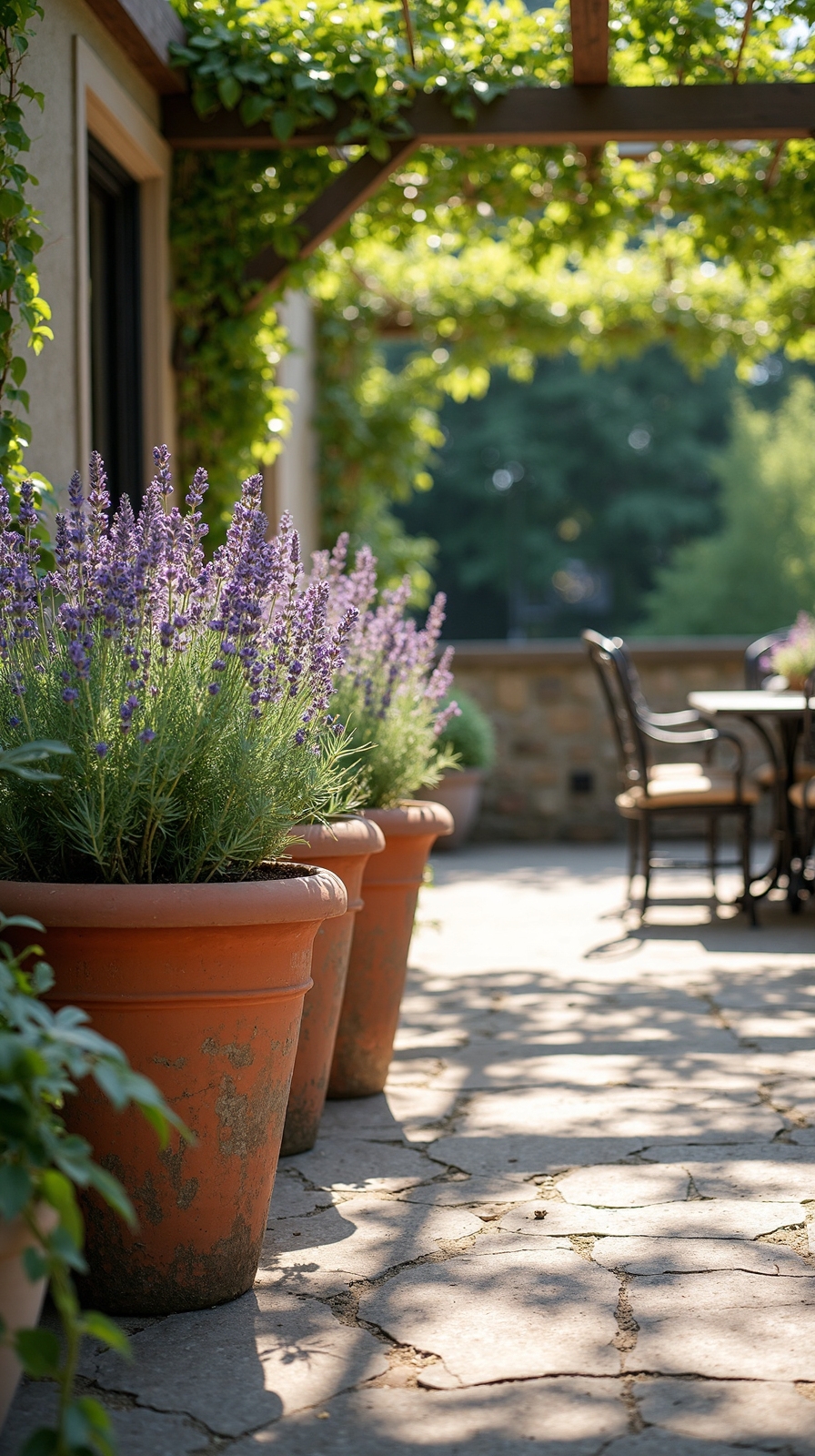 rustic french country patio charm