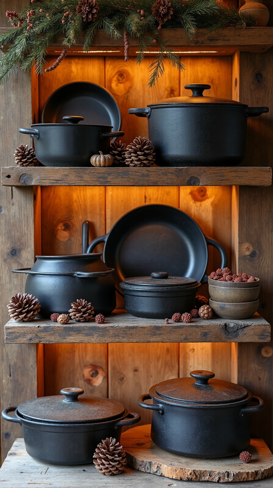 rustic functional charming authentic kitchen display