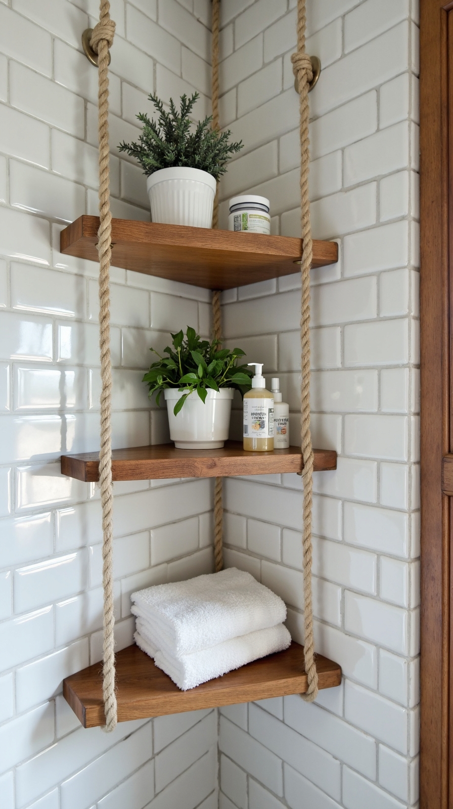 rustic functional versatile bathroom storage solutions