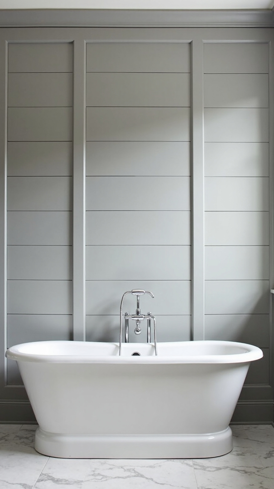 rustic grey shiplap bathroom oasis