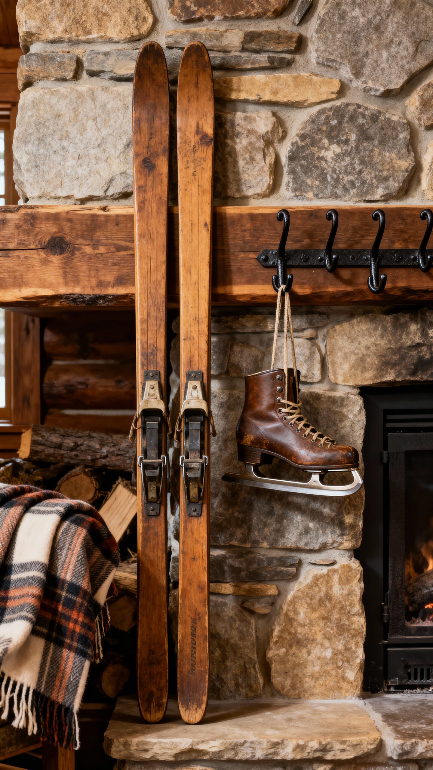 rustic mountain lodge winter decor