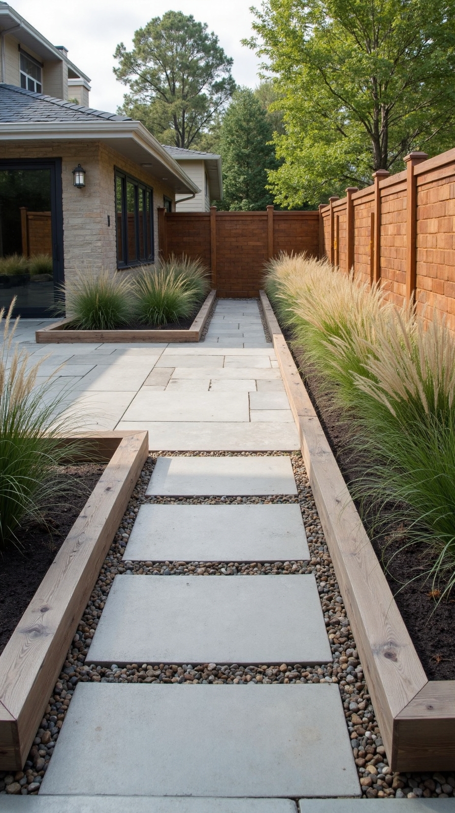 rustic natural organic timber edging