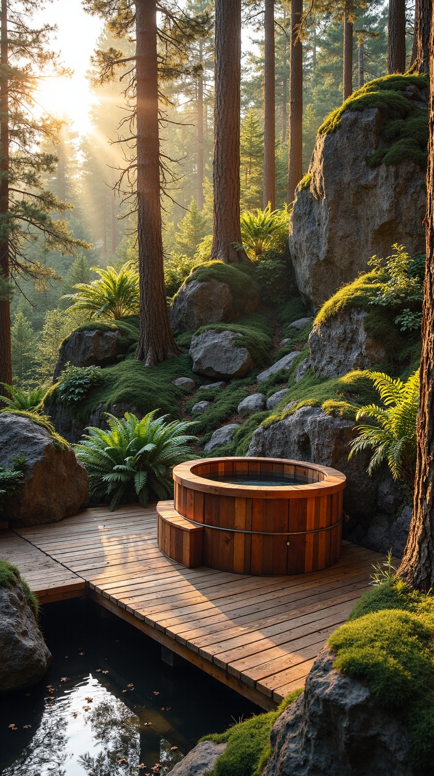 rustic natural relaxing inviting outdoor sanctuary