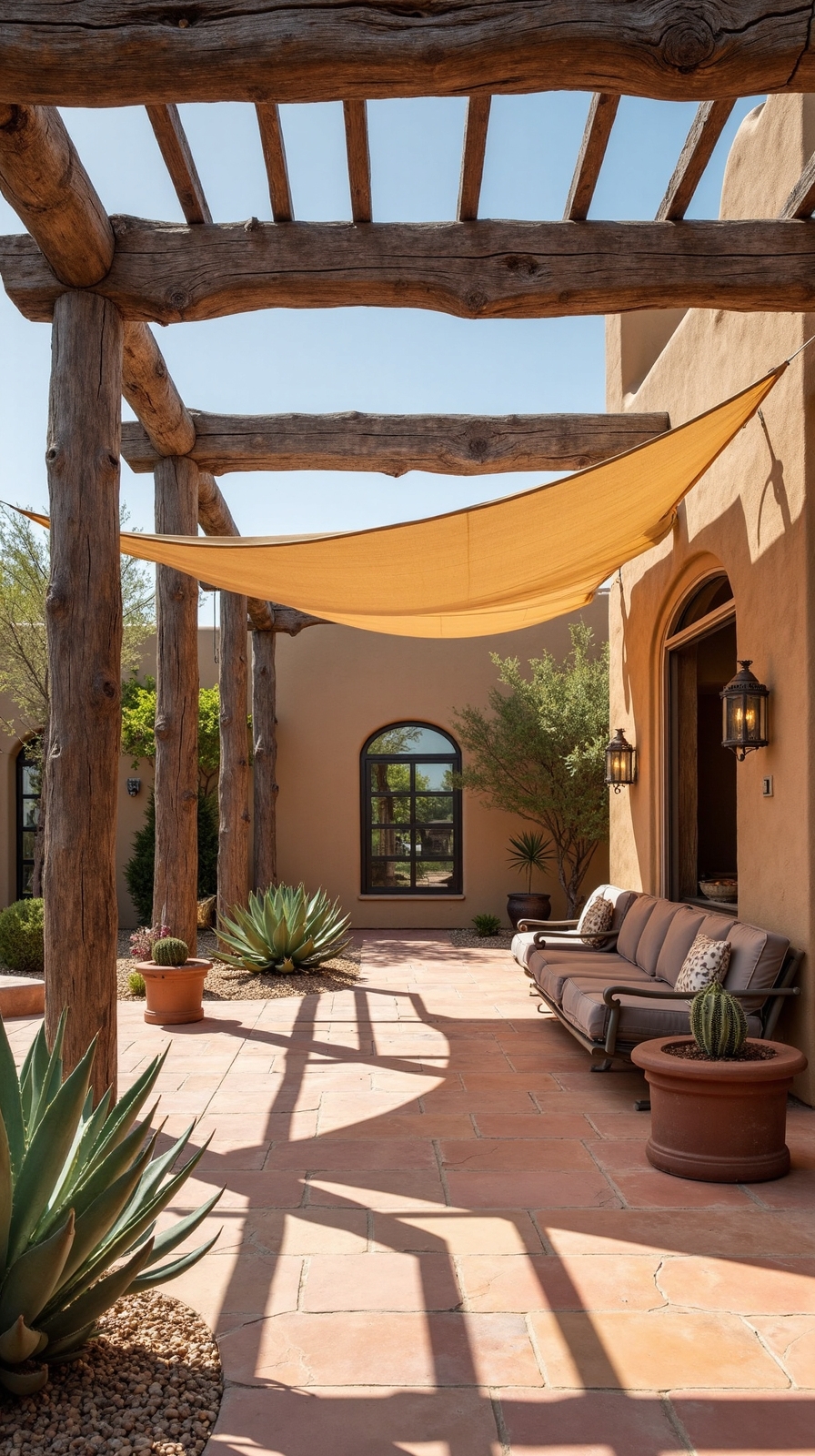 rustic versatile shaded relaxing outdoor living