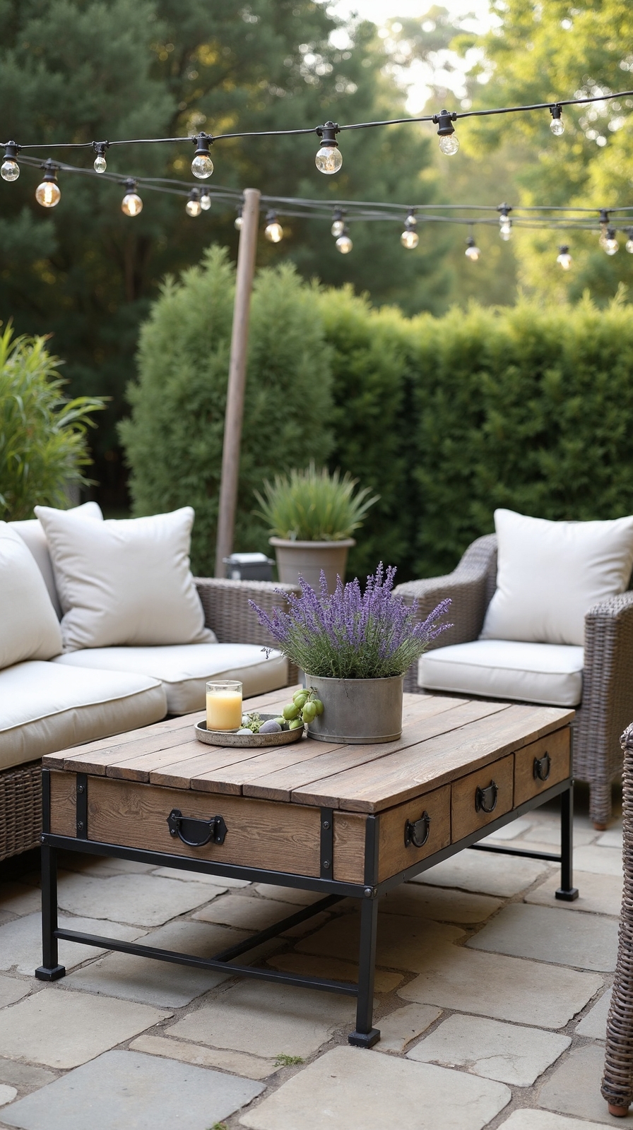 rustic weathered sustainable outdoor furniture