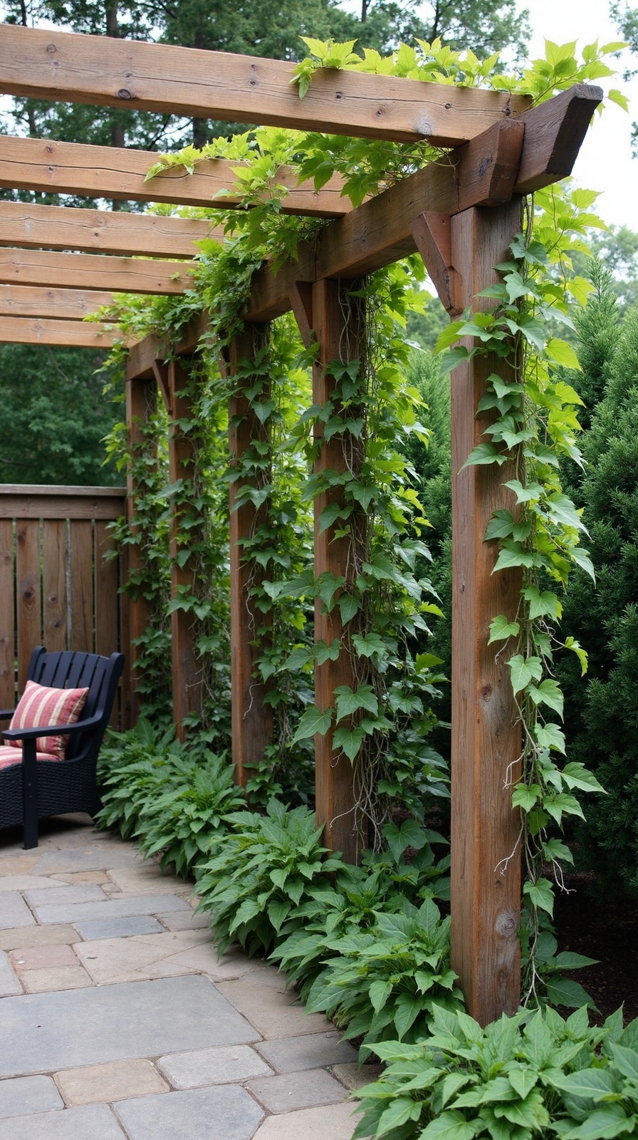 rustic weathered wilderness aesthetic trellis