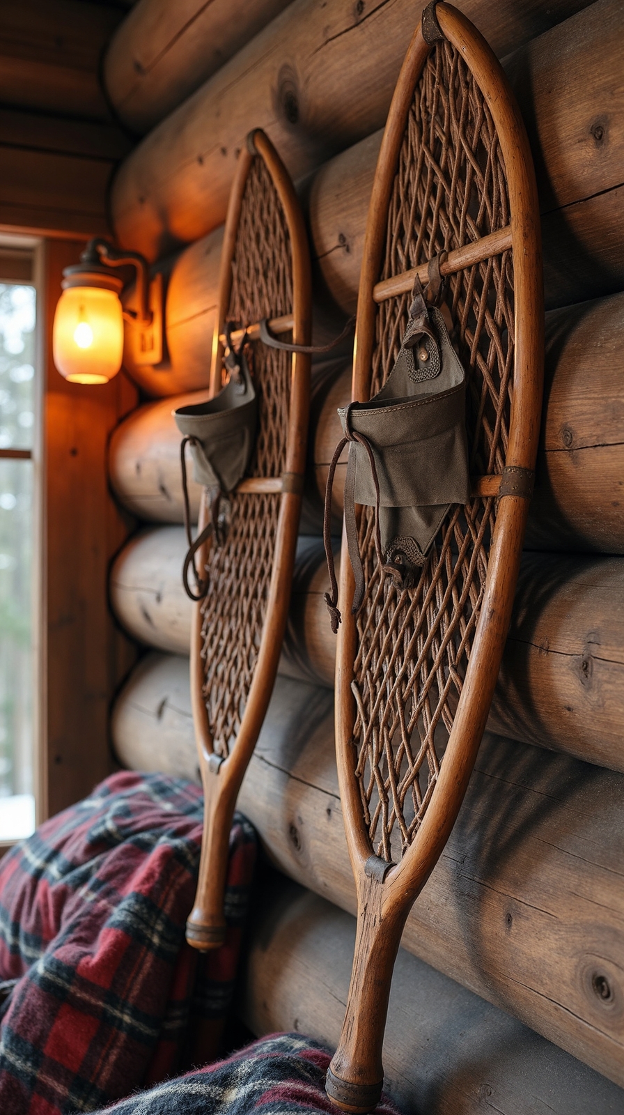 rustic winter decor display