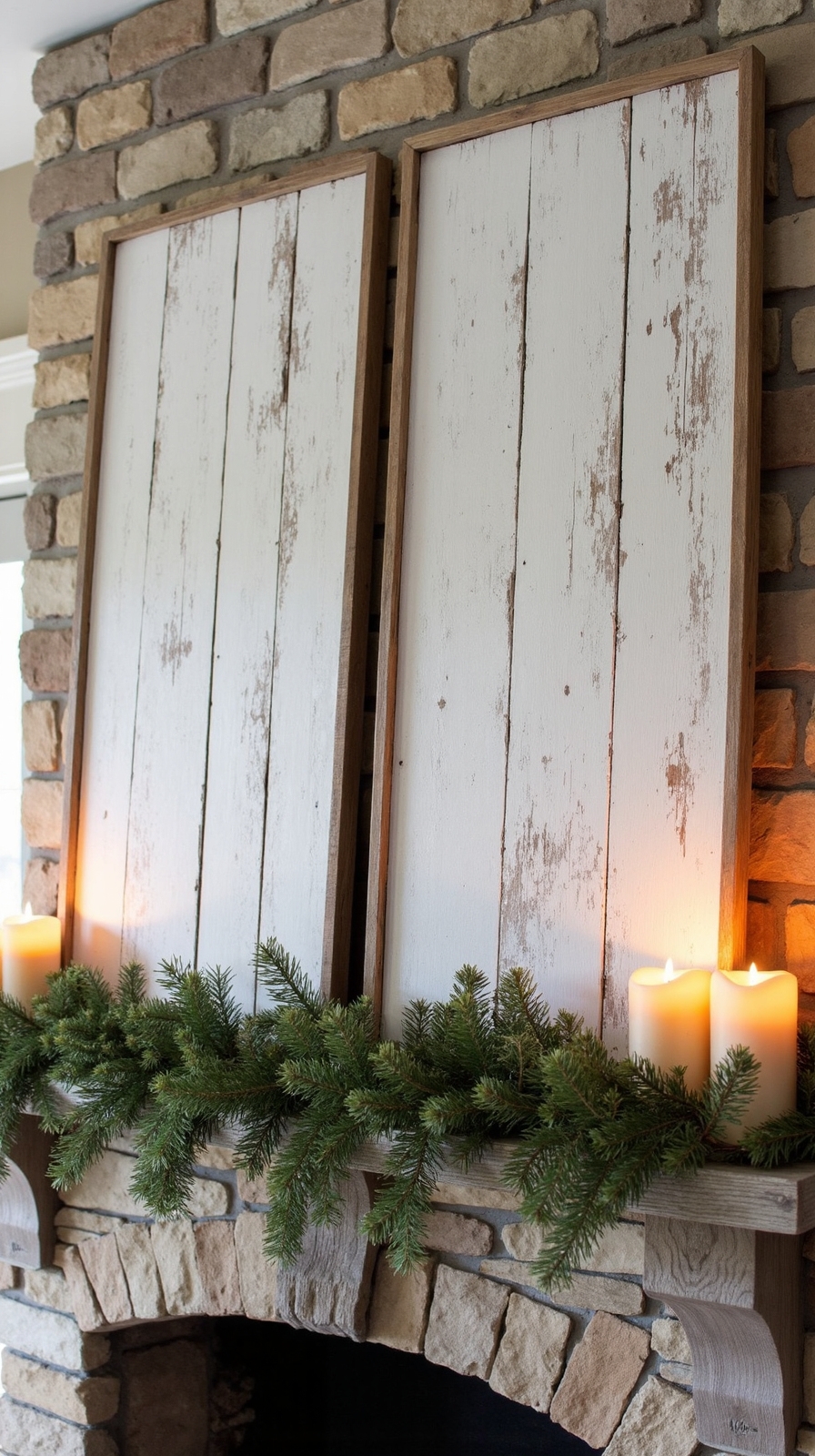 rustic winter themed distressed wooden signage
