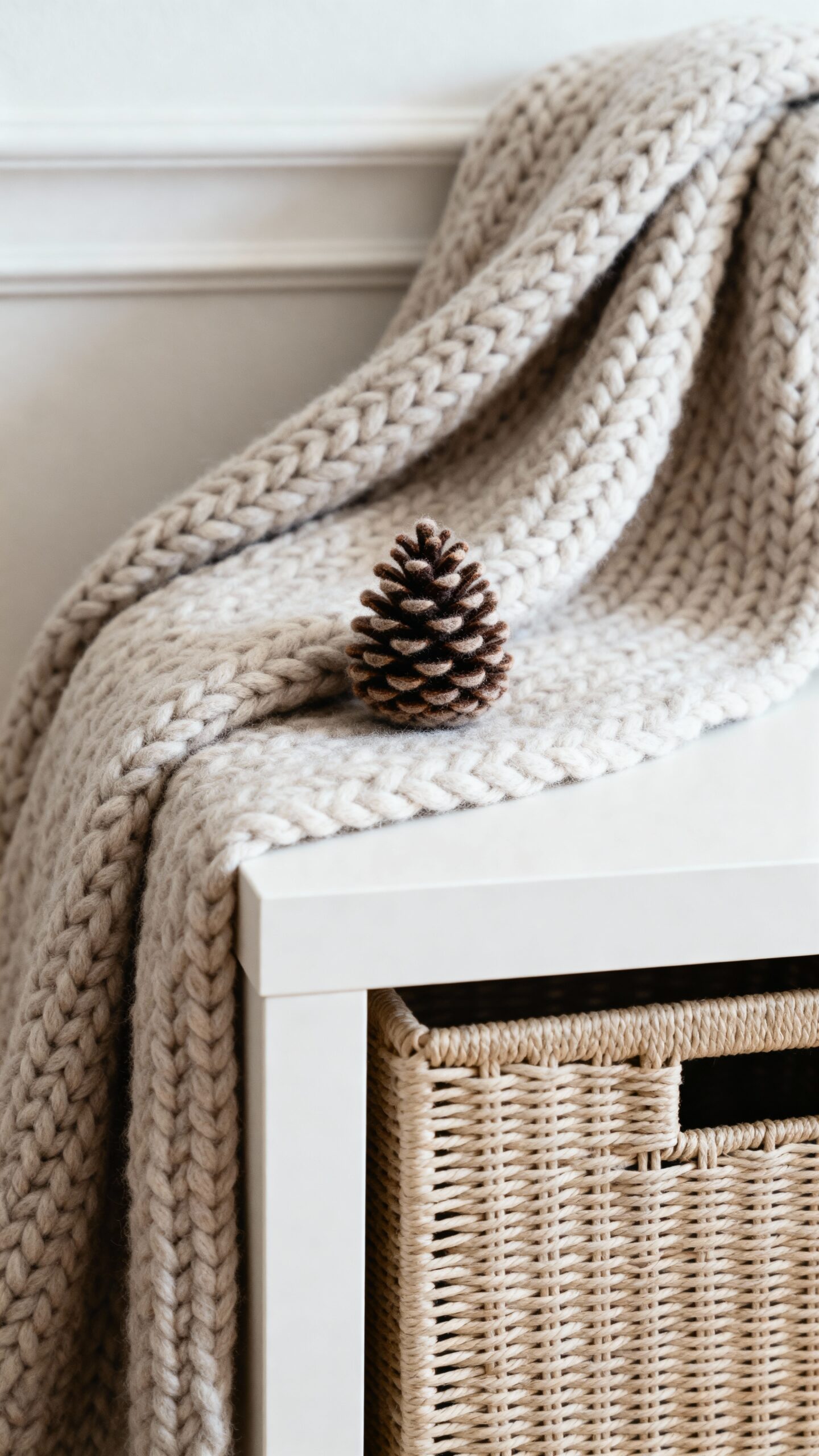 scandinavian cozy natural material decor