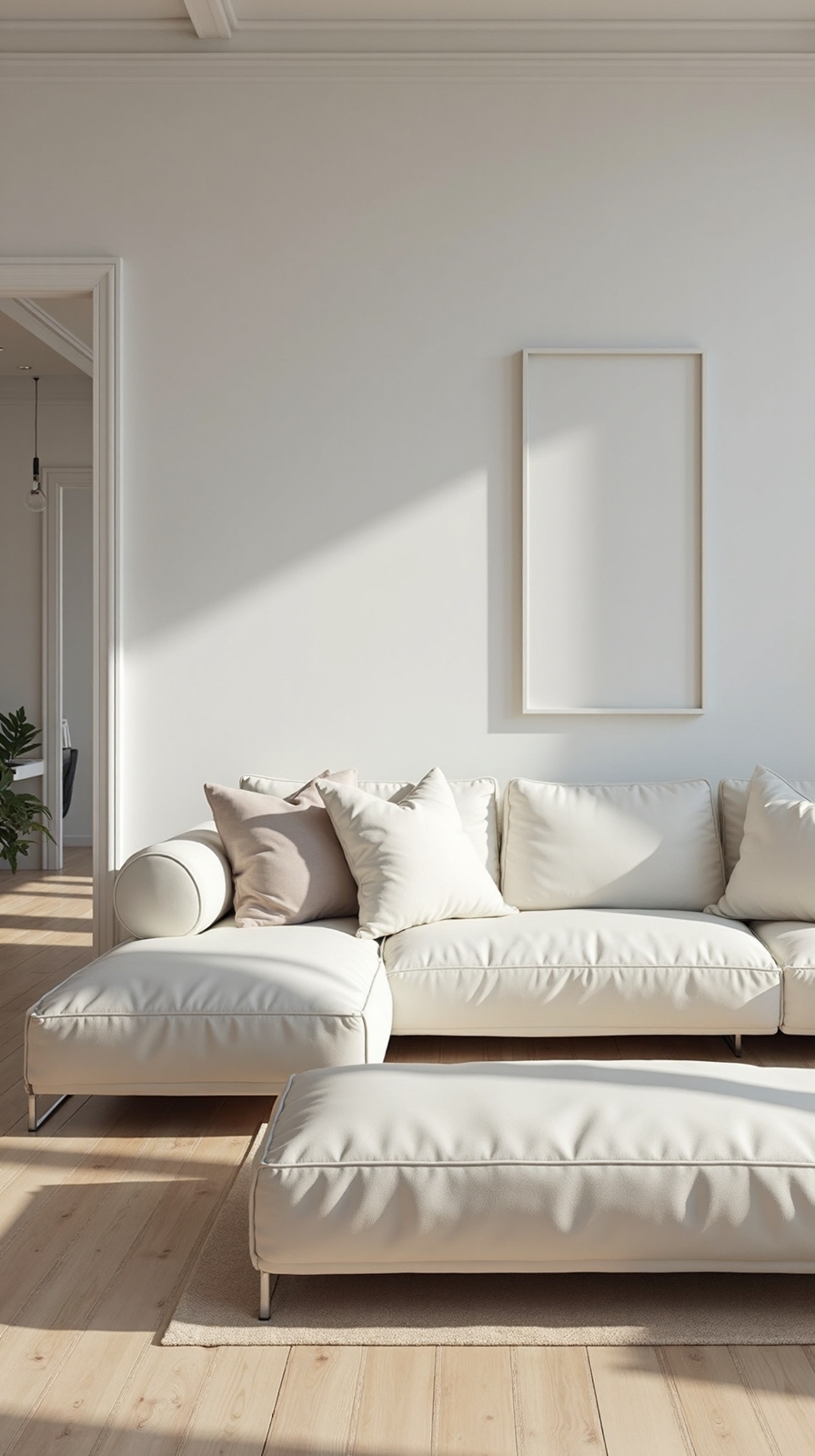 scandinavian elegance with white leather