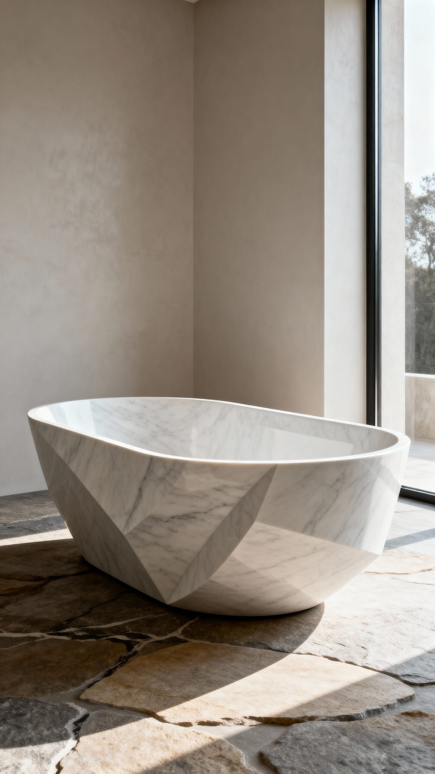 sculptural bathtubs as design centerpieces