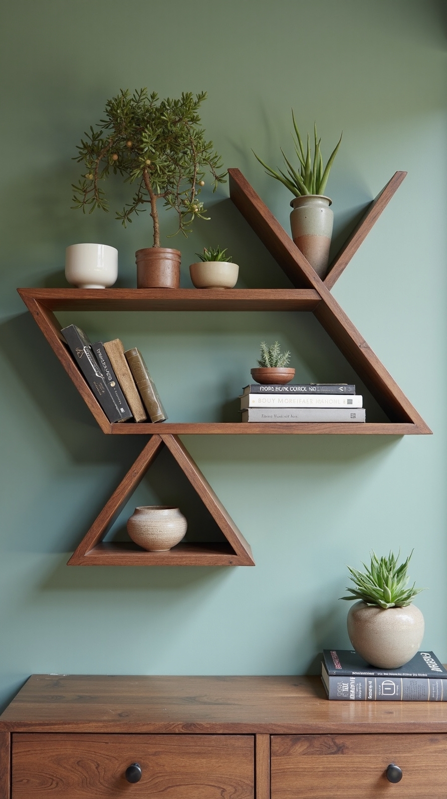 sculptural floating wall storage solutions