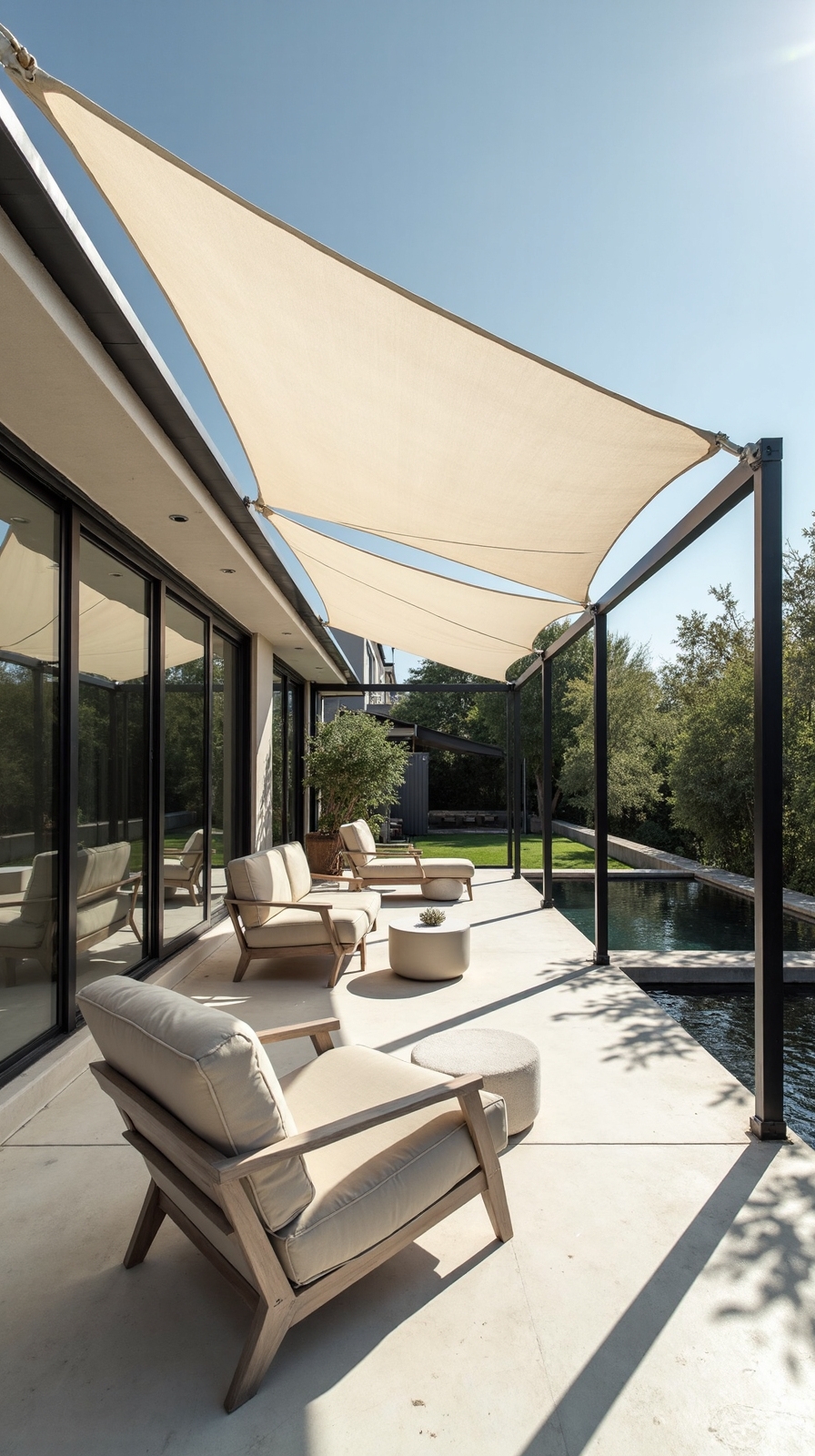 sculptural lightweight customizable shade structures