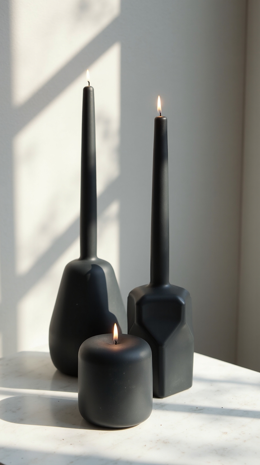 sculptural matte geometric focal