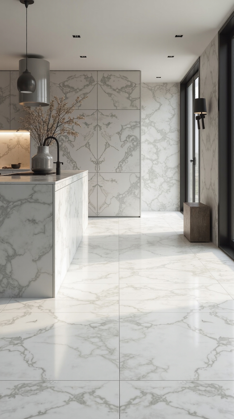 seamless luxurious marble look porcelain tiles