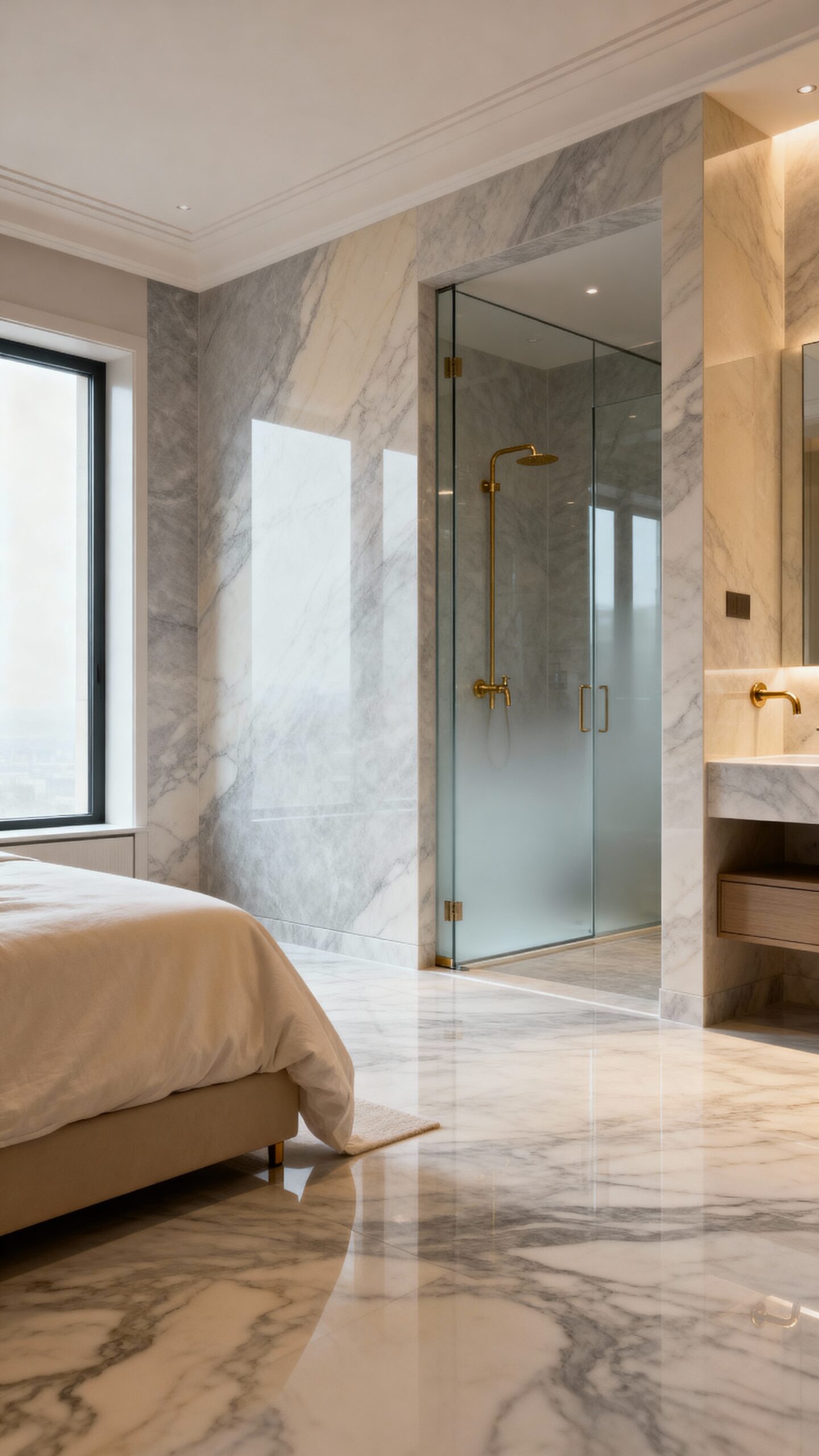 seamless material continuity across spaces