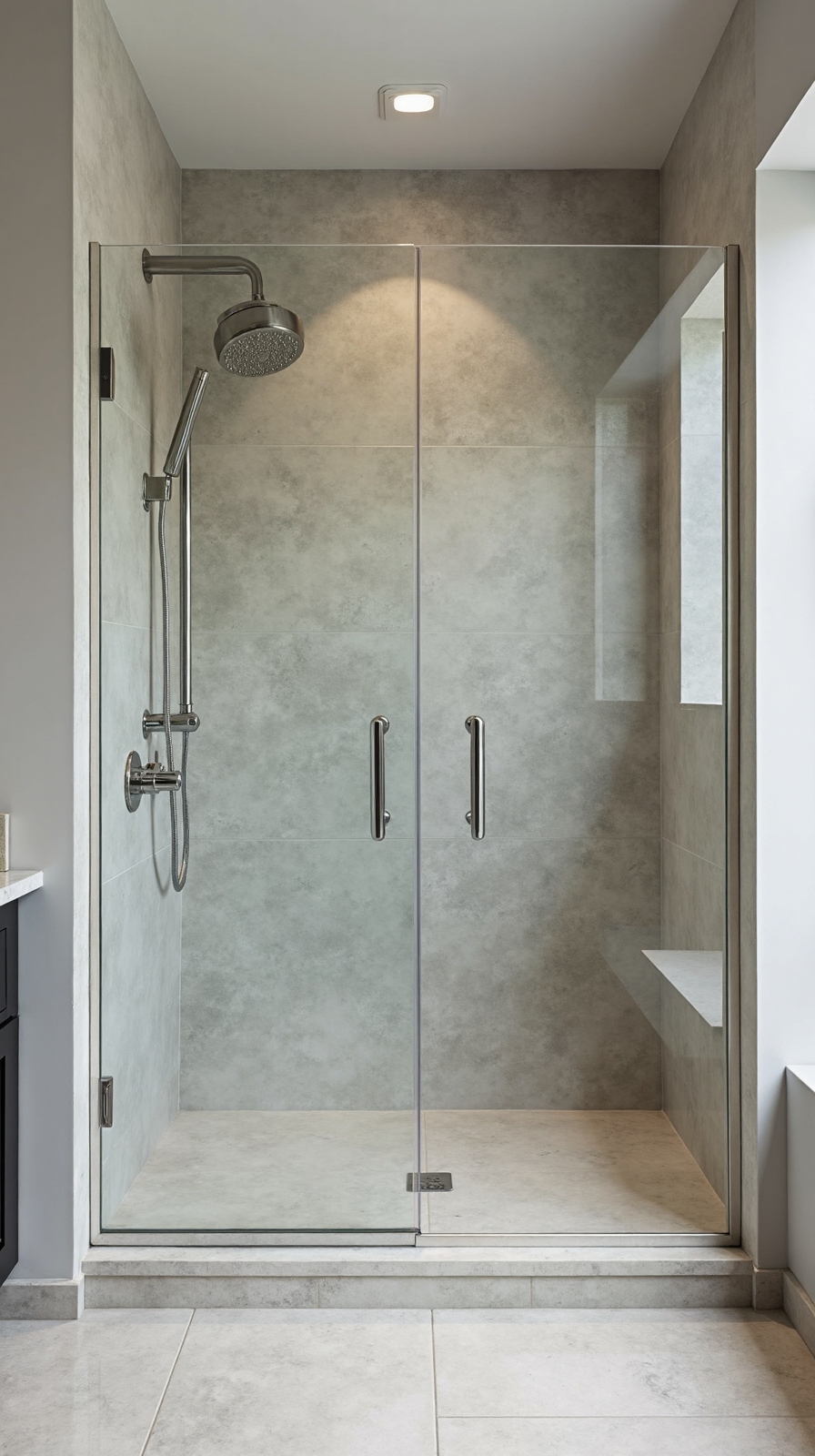 seamless open spa like barrier free