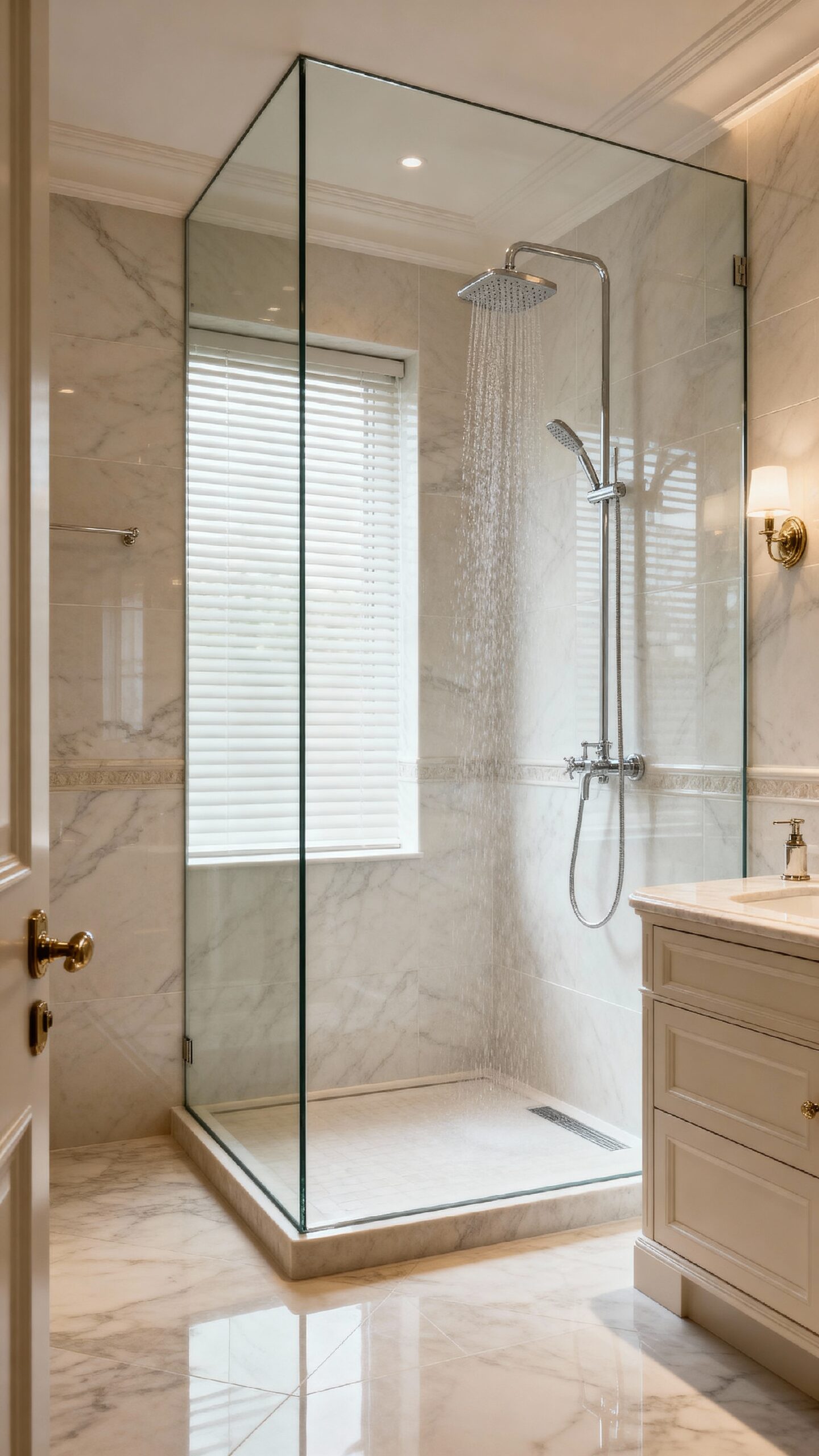 seamless spacious safe organized curbless shower