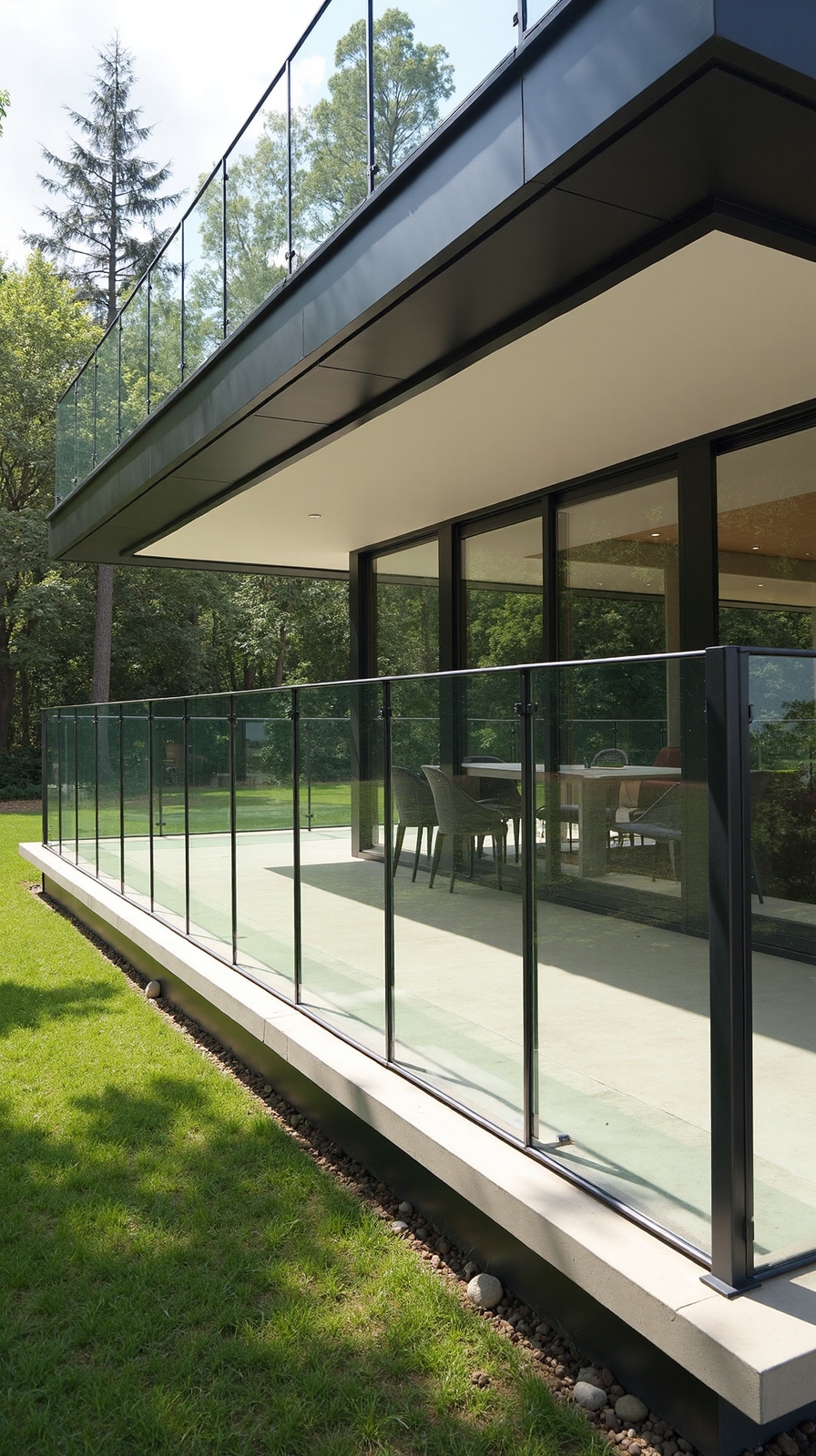 seamless transparent weatherproof outdoor living spaces
