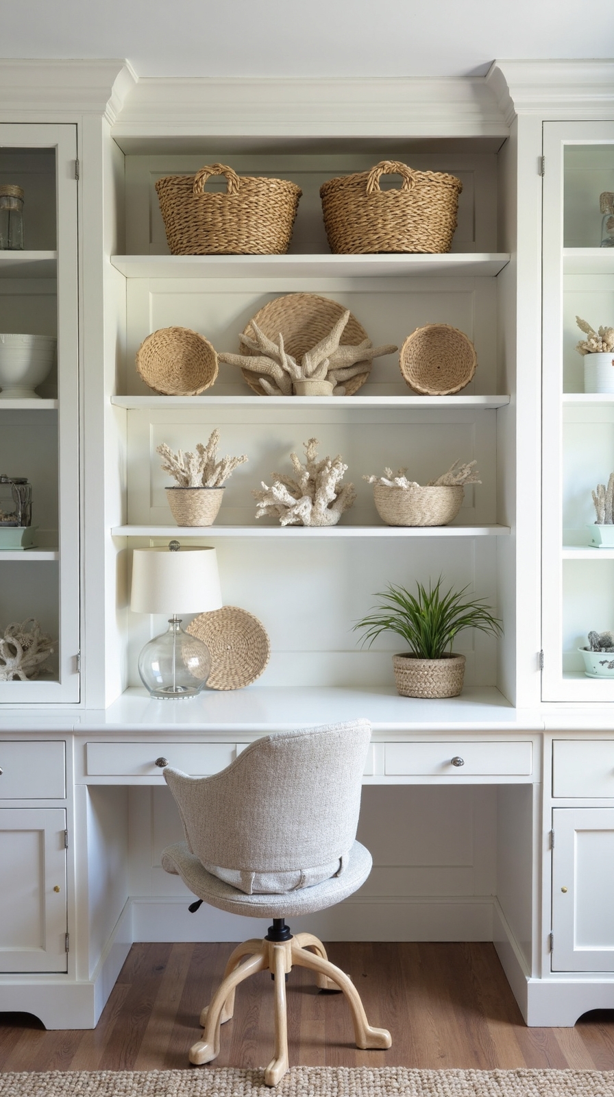 seaside inspired office storage solutions