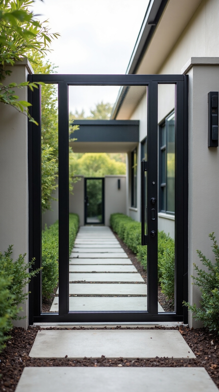 secure elegant glass panel gates