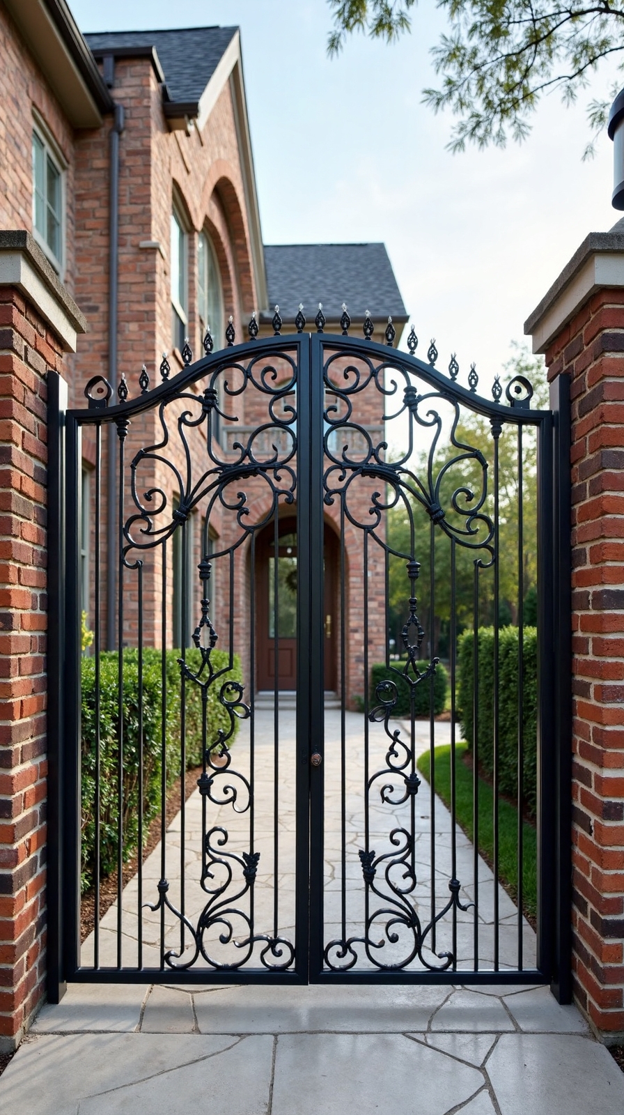 secure seamless rust resistant patio double gates
