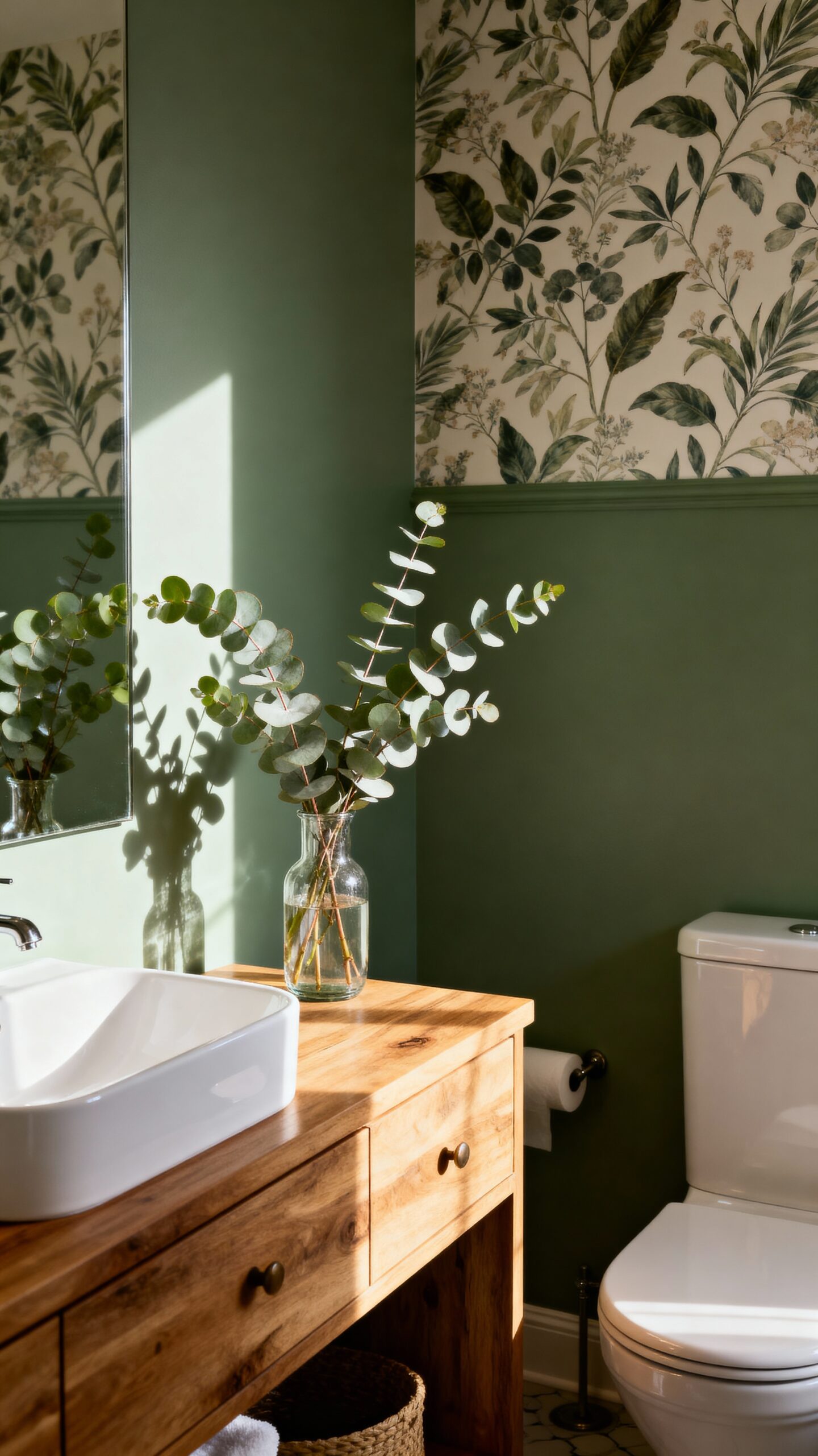 serene botanical bathroom retreat