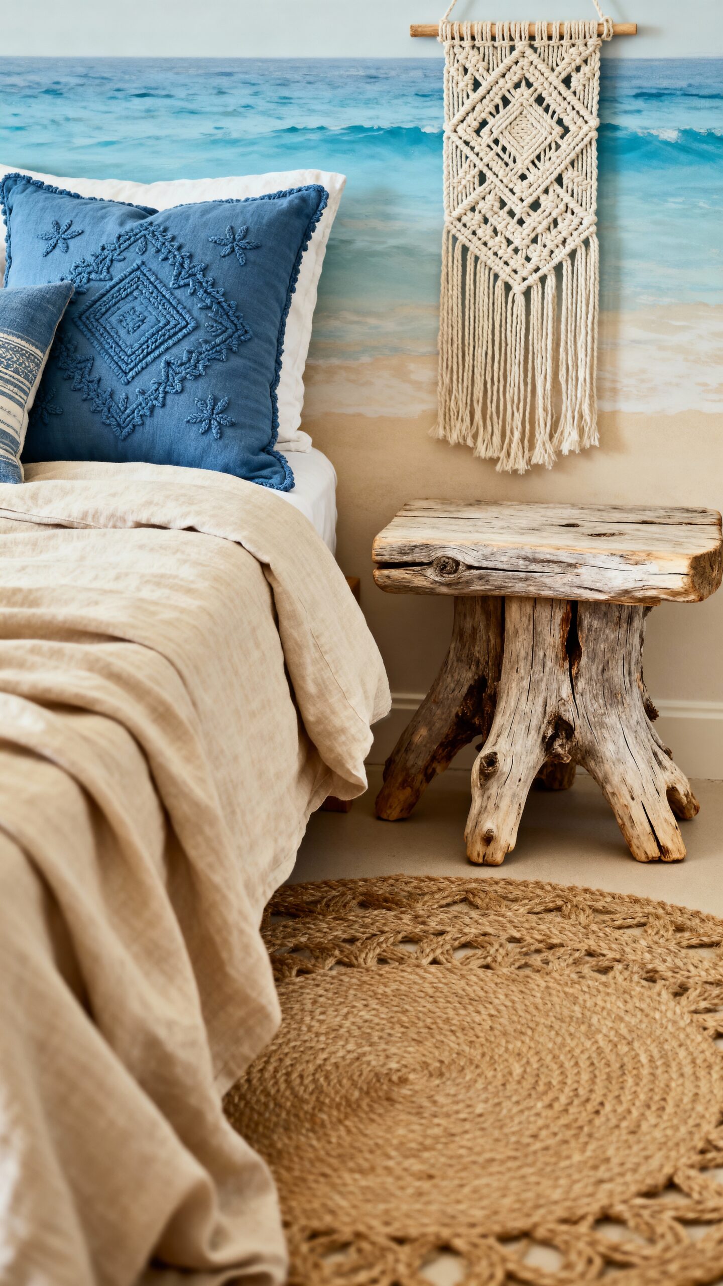 serene coastal boho bedroom sanctuary