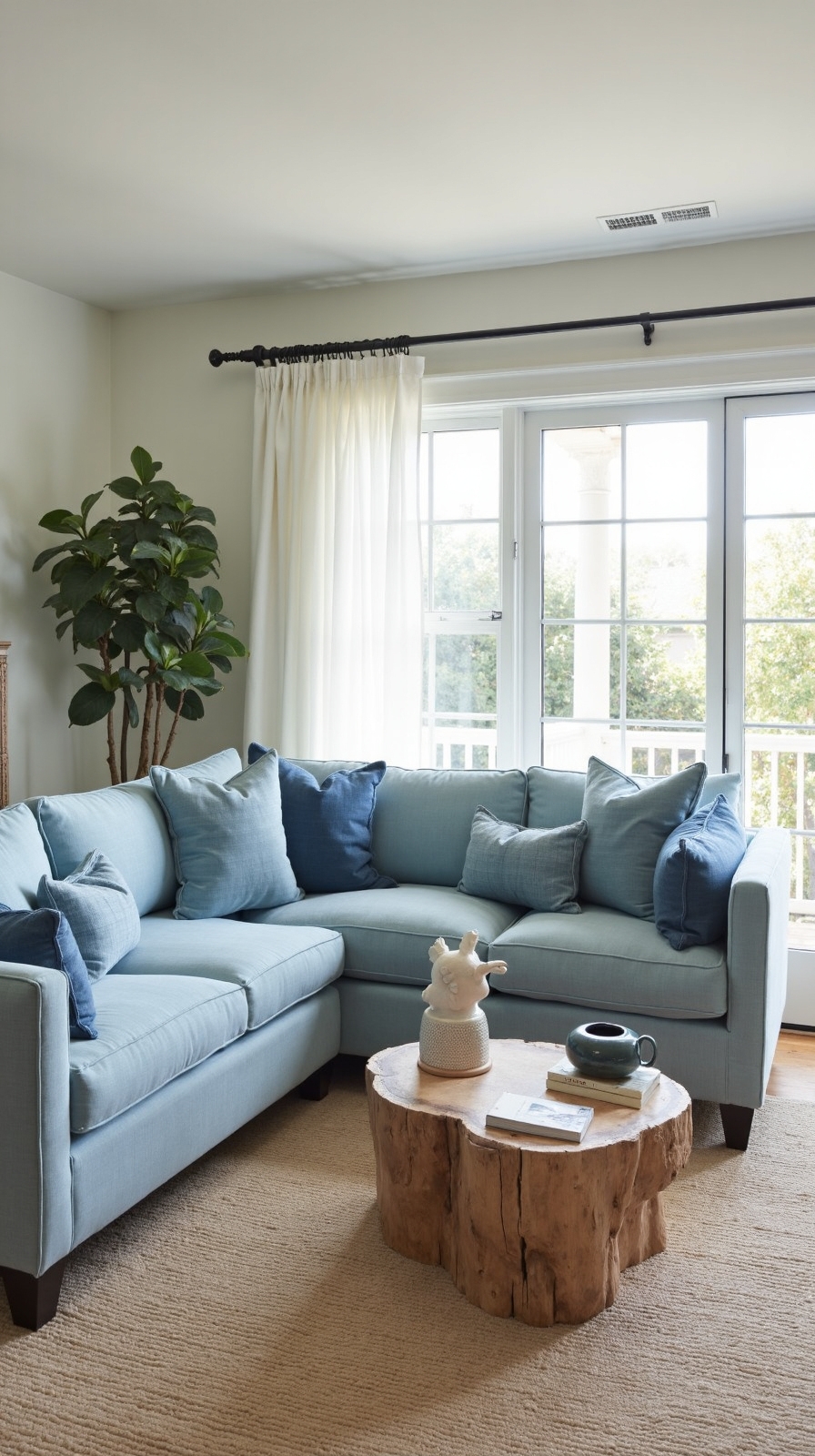 serene coastal living room design