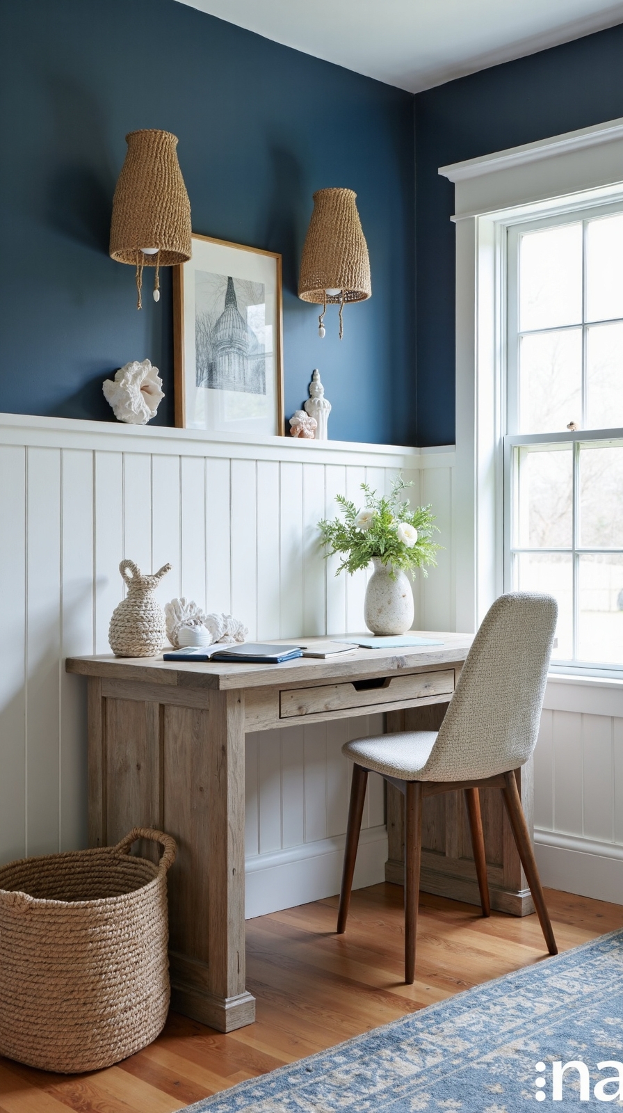 serene coastal office decor inspiration
