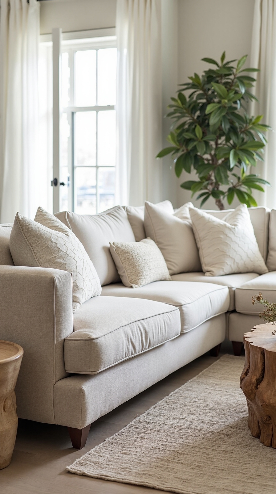 serene coastal sanctuary with natural accents