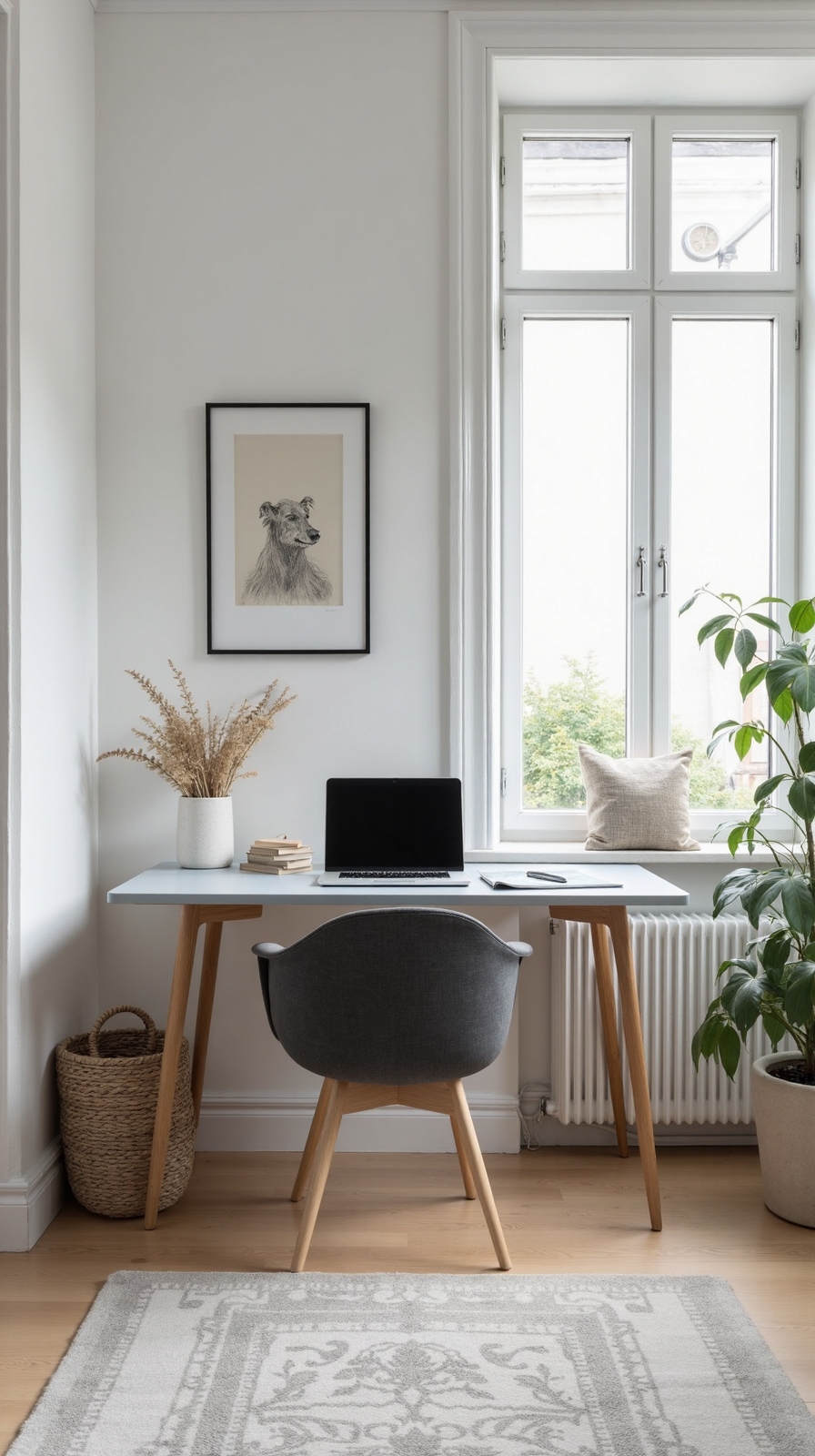 serene focused minimal harmonious