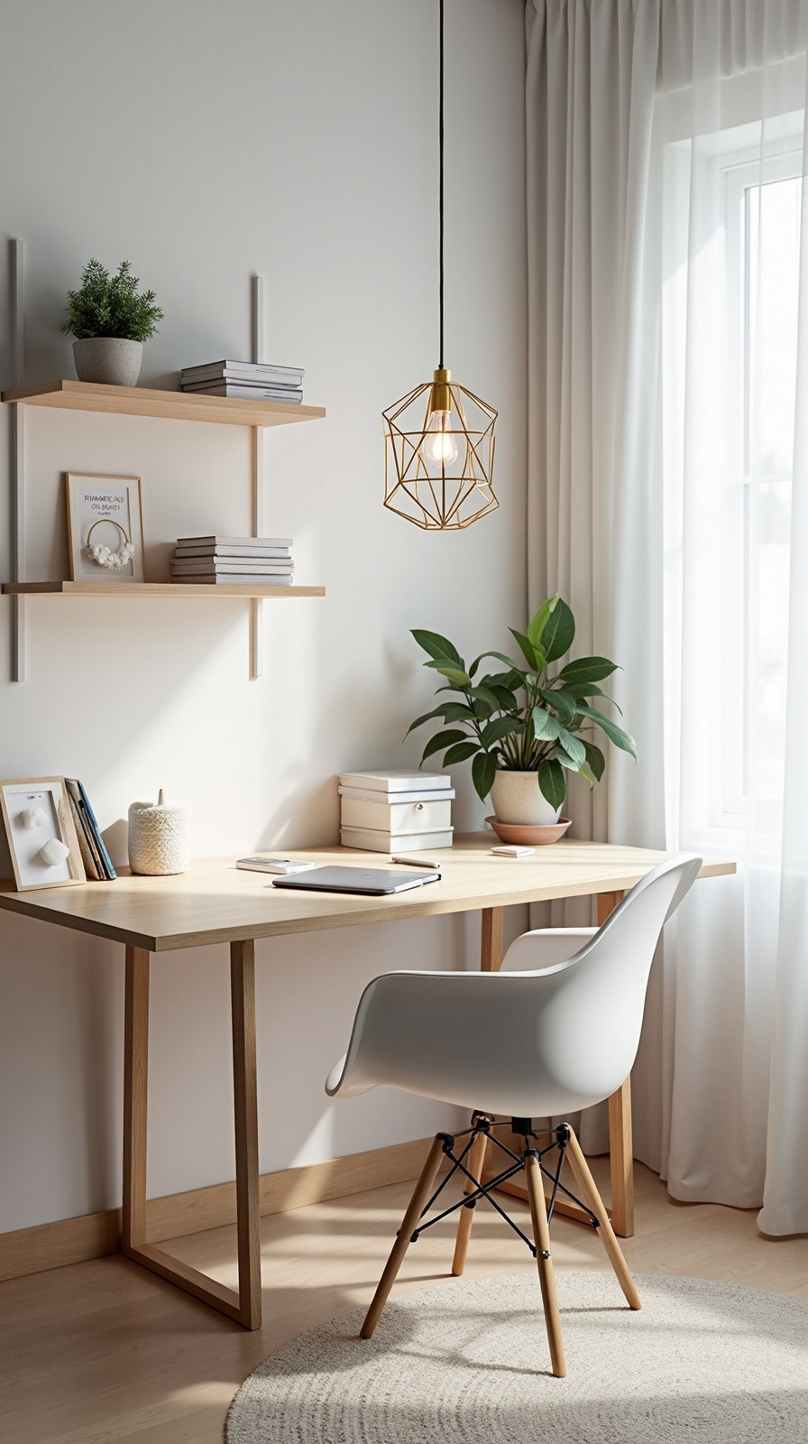 serene functional minimalist scandinavian office design