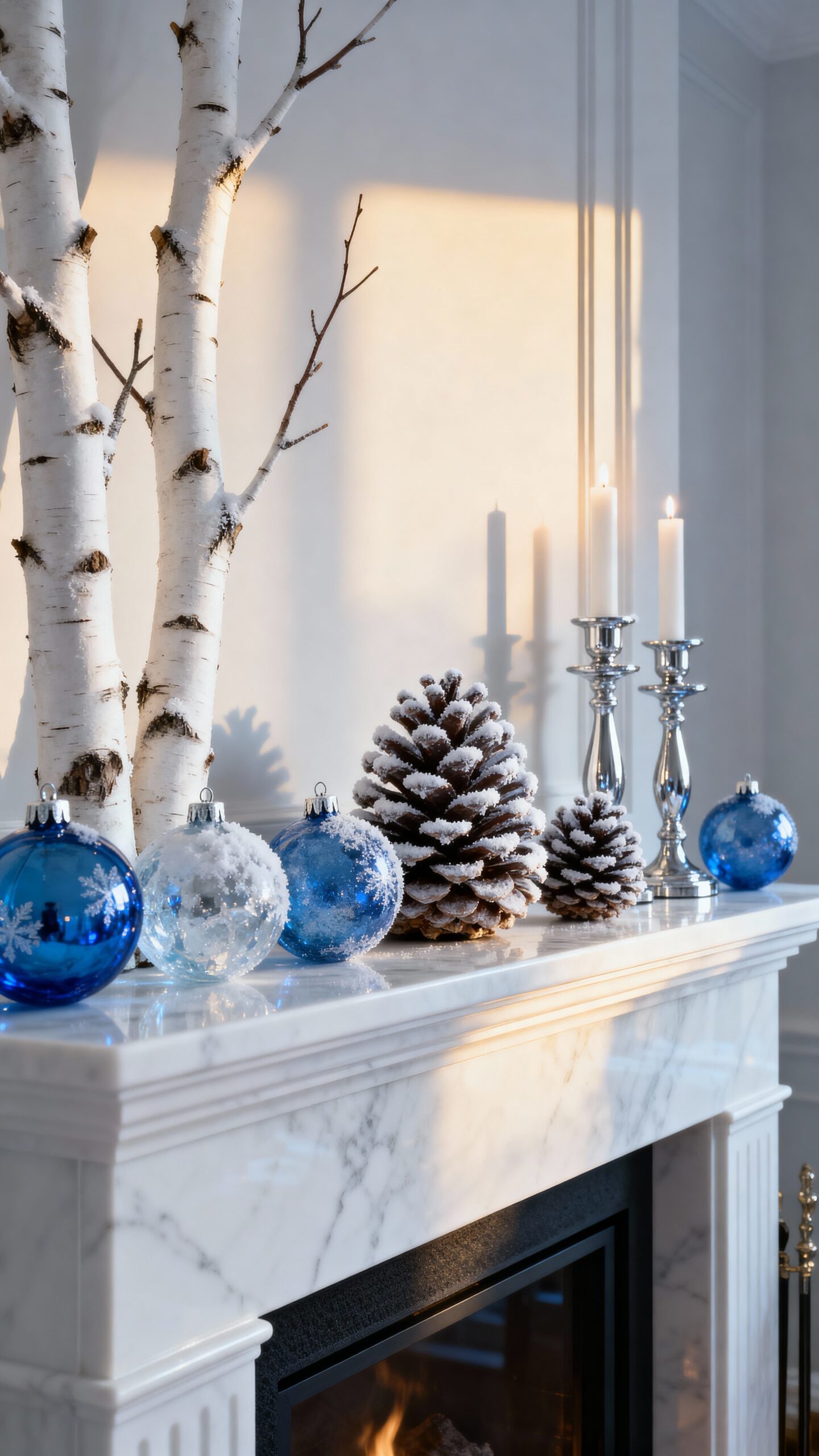 serene icy shimmering layered