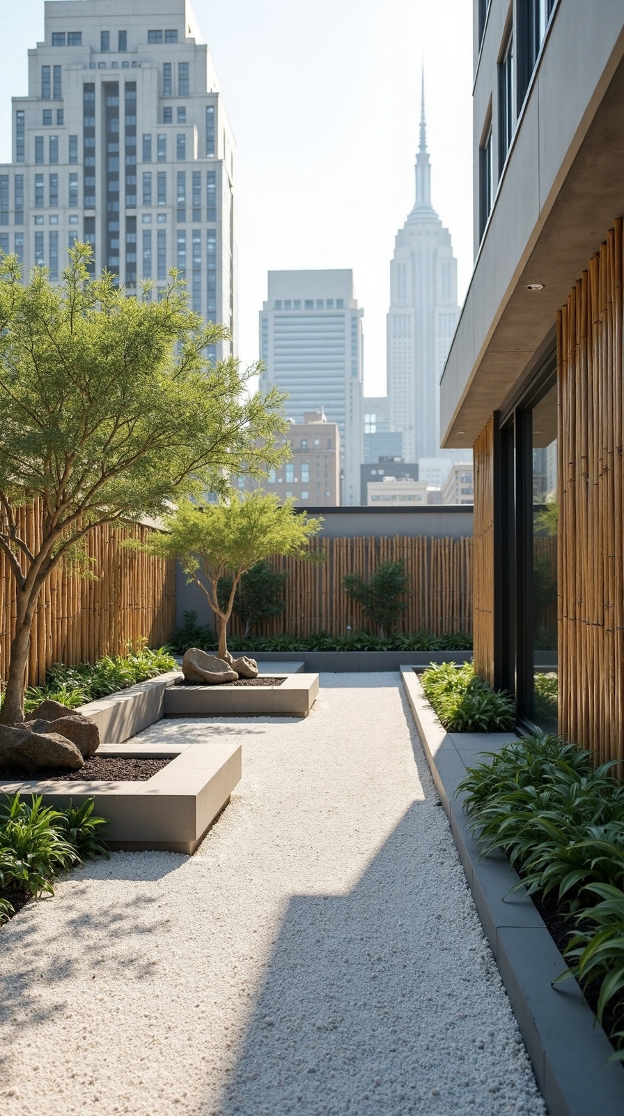 serene minimalist nature inspired harmonious zen garden