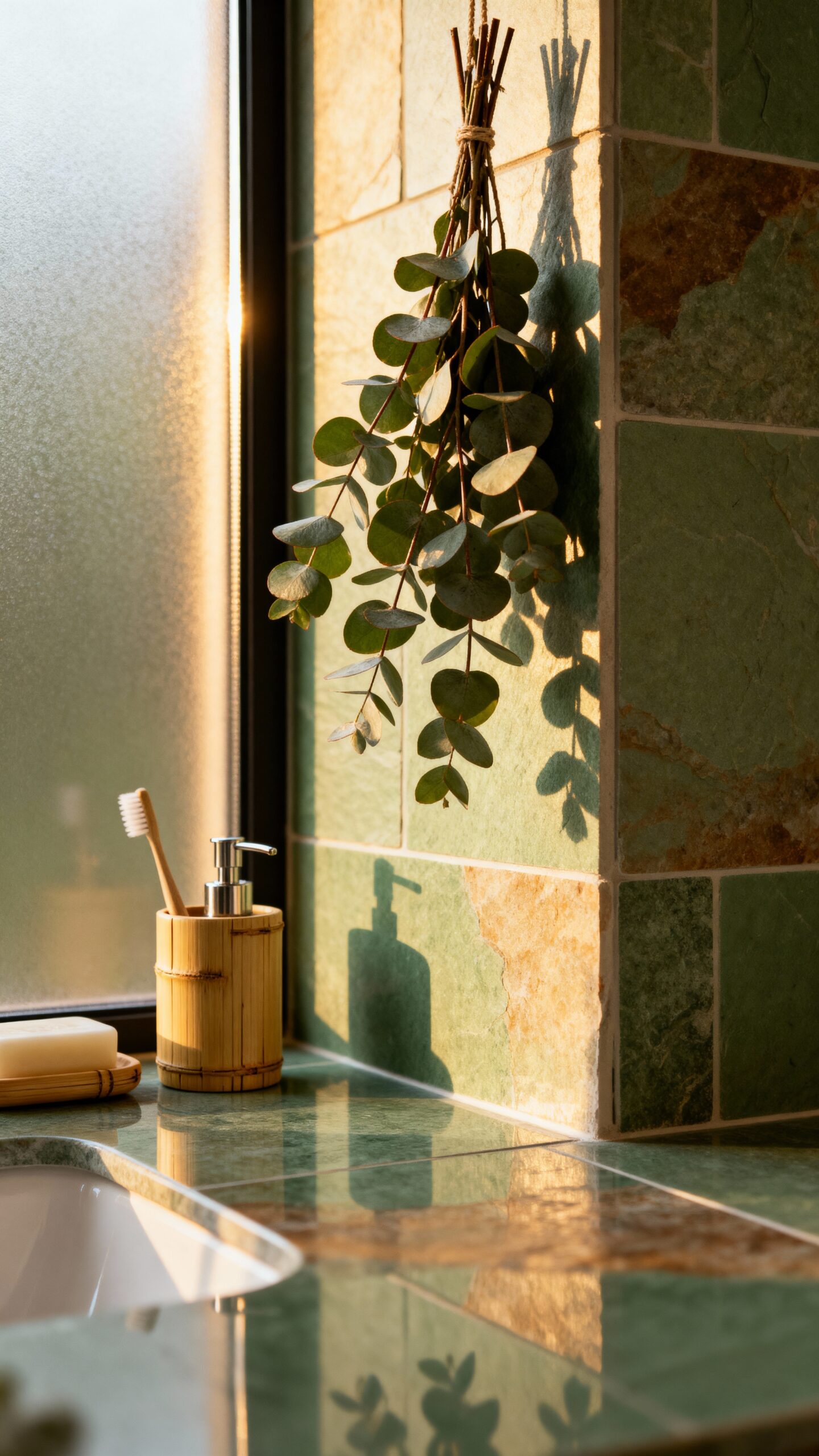 serene nature inspired bathroom decor