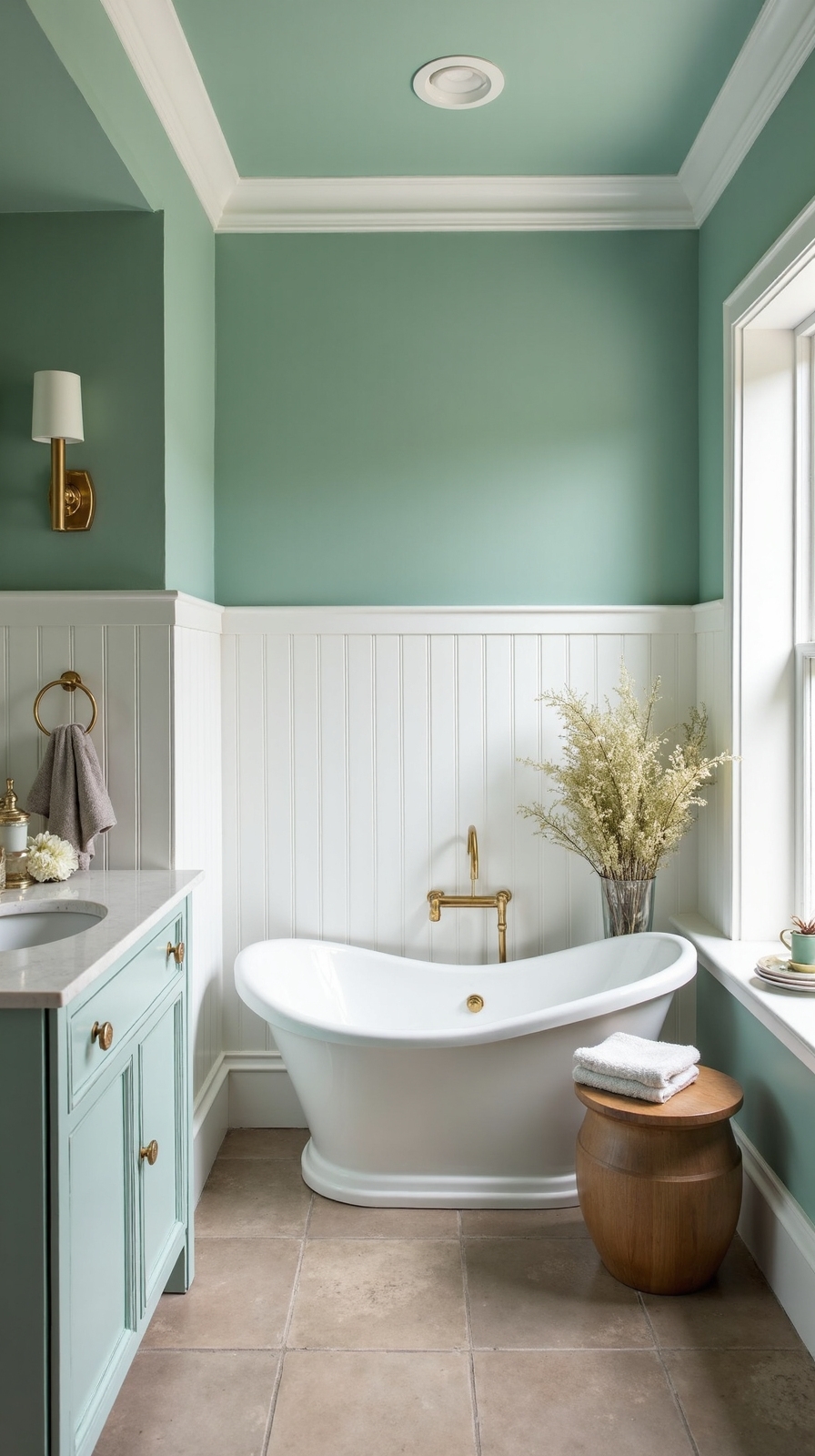 serene nature inspired bathroom retreat