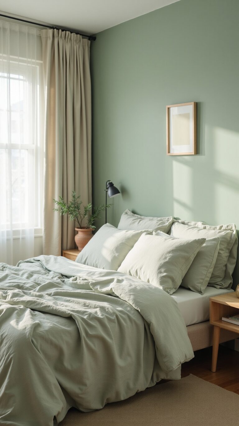 serene relaxing sage green bedrooms