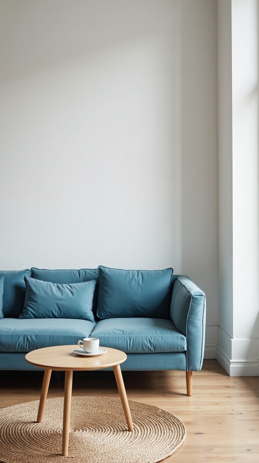 serene scandinavian powder blue sanctuary