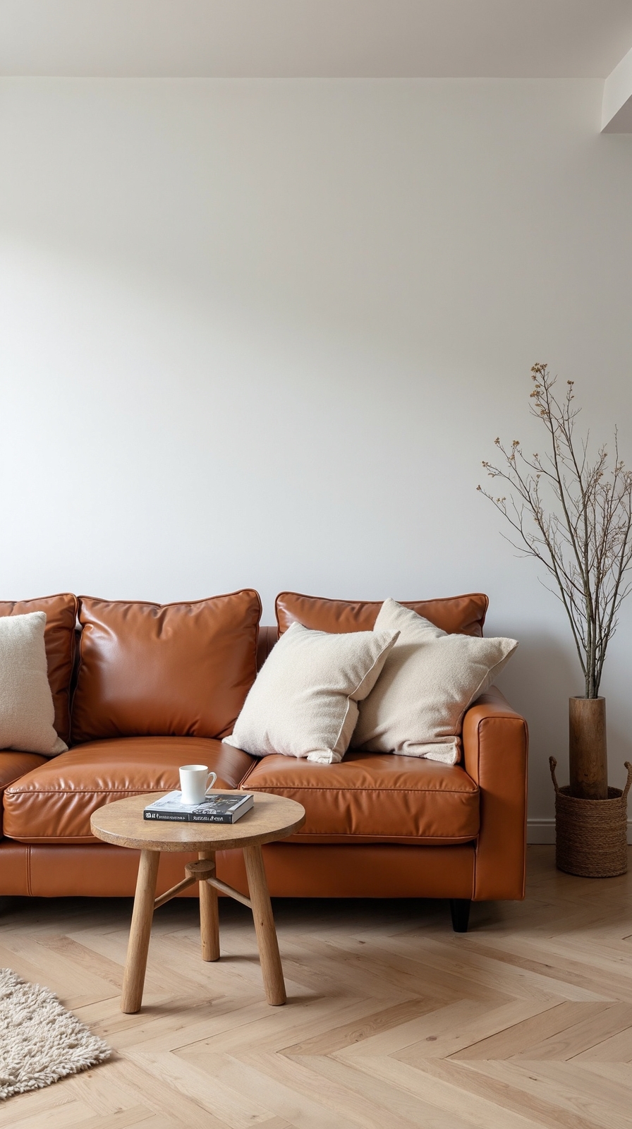 serene scandinavian sophistication with leather