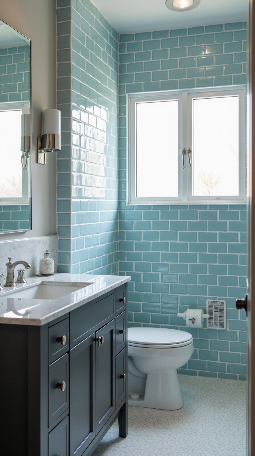 serene soothing sophisticated bathroom palette