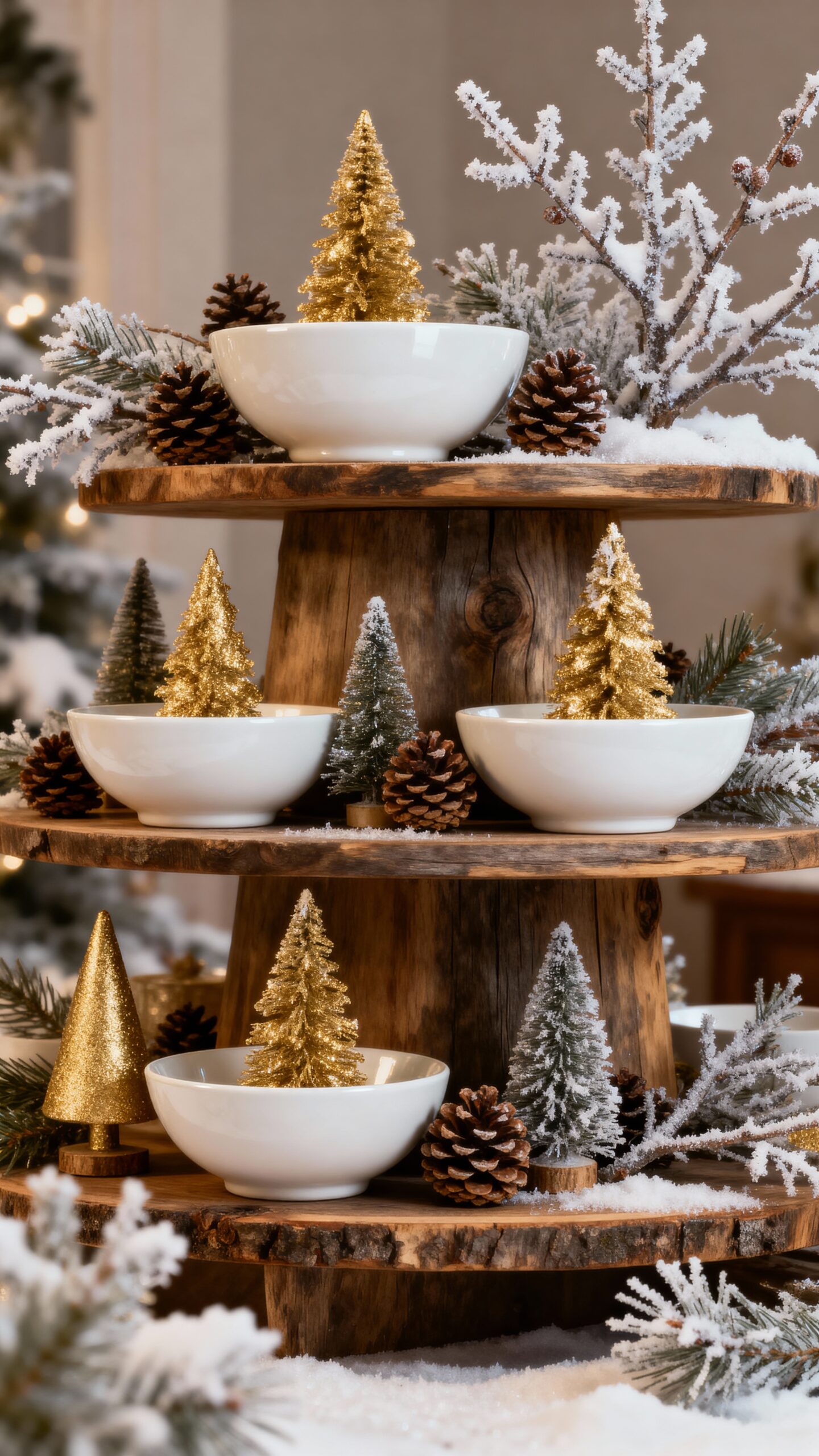 serene winter wonderland ceramic decor