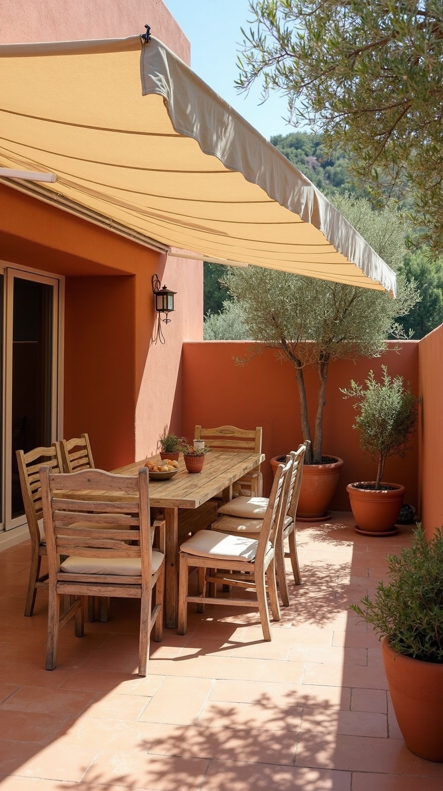 shaded mediterranean patio relaxation retreats