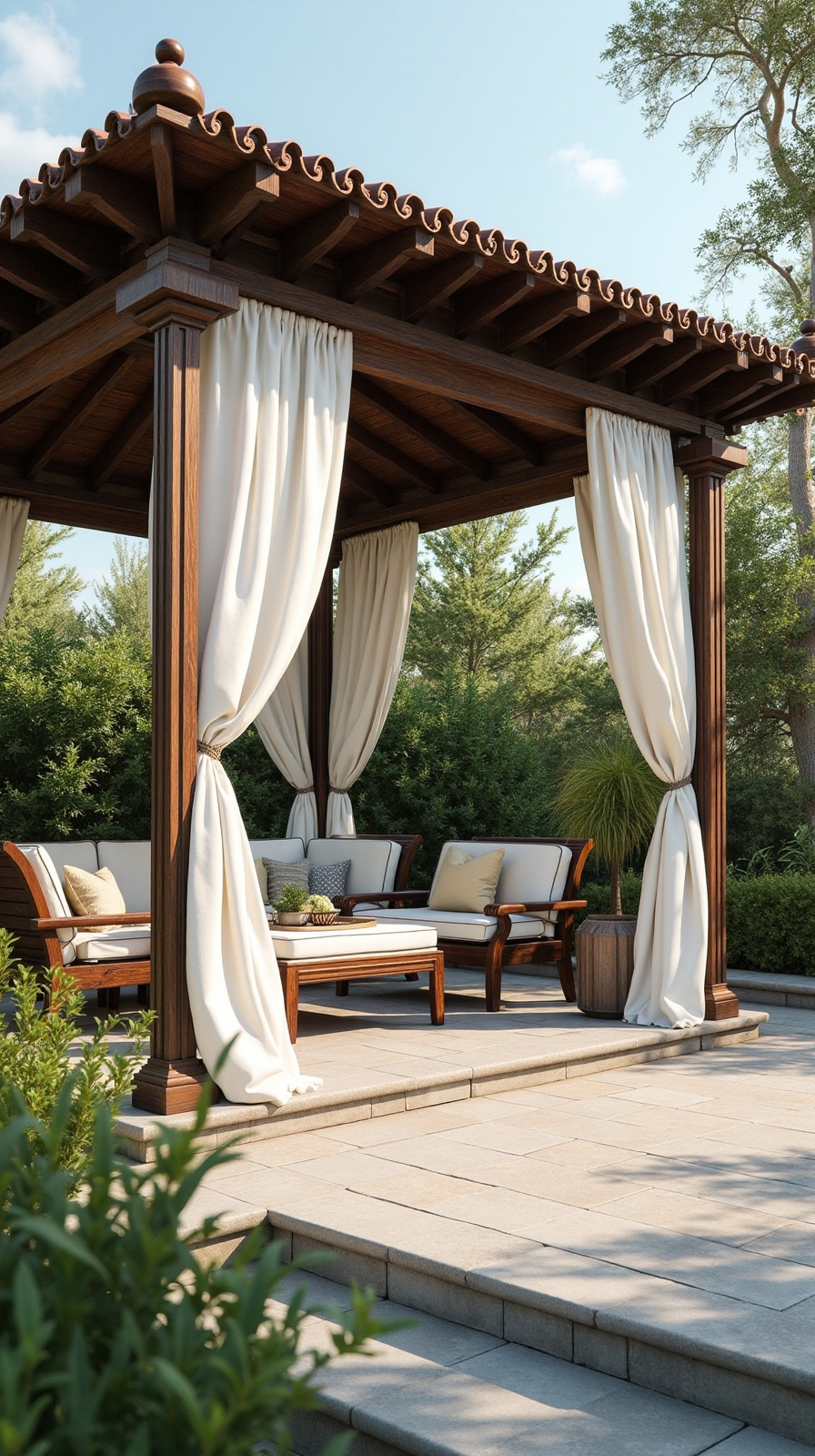 shaded outdoor patio gazebo ideas