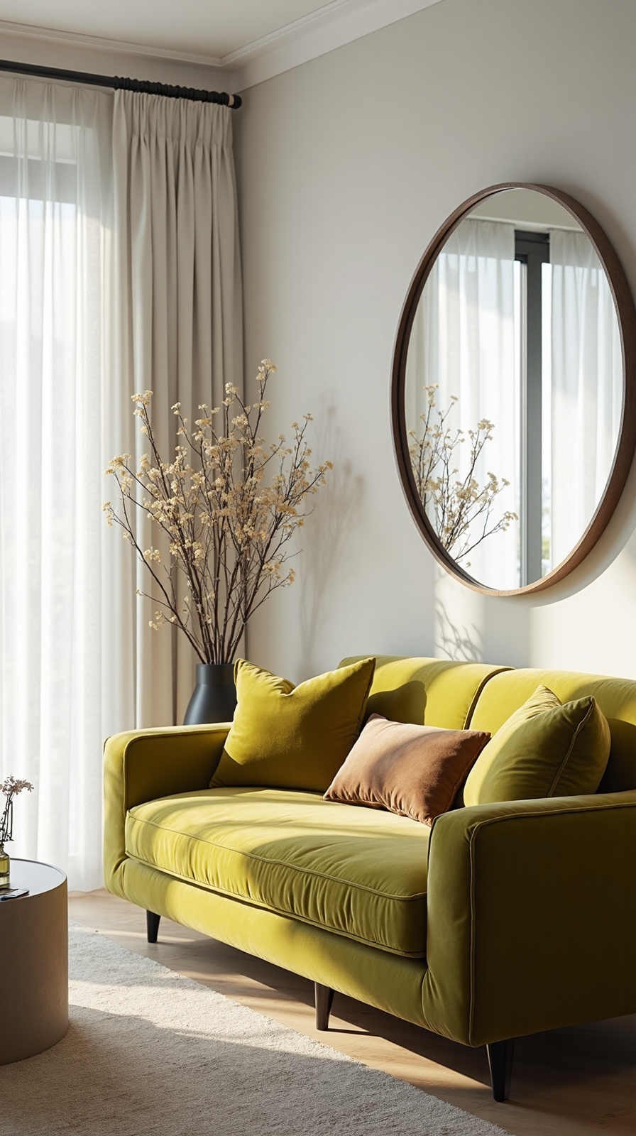 sheer curtains mirrors maximize natural light