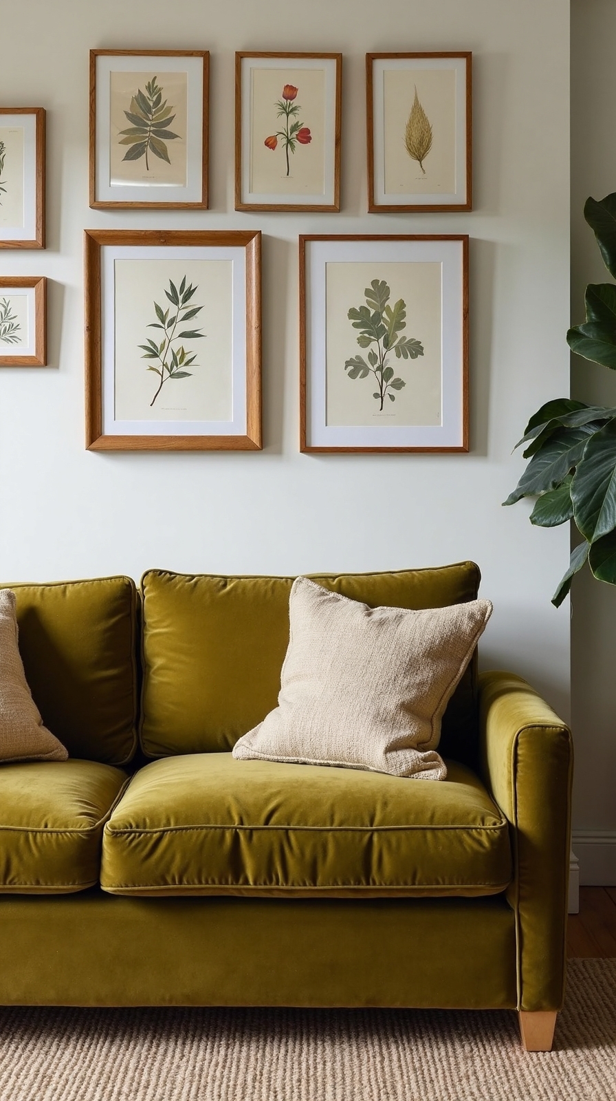 showcase natural organic gallery wall art