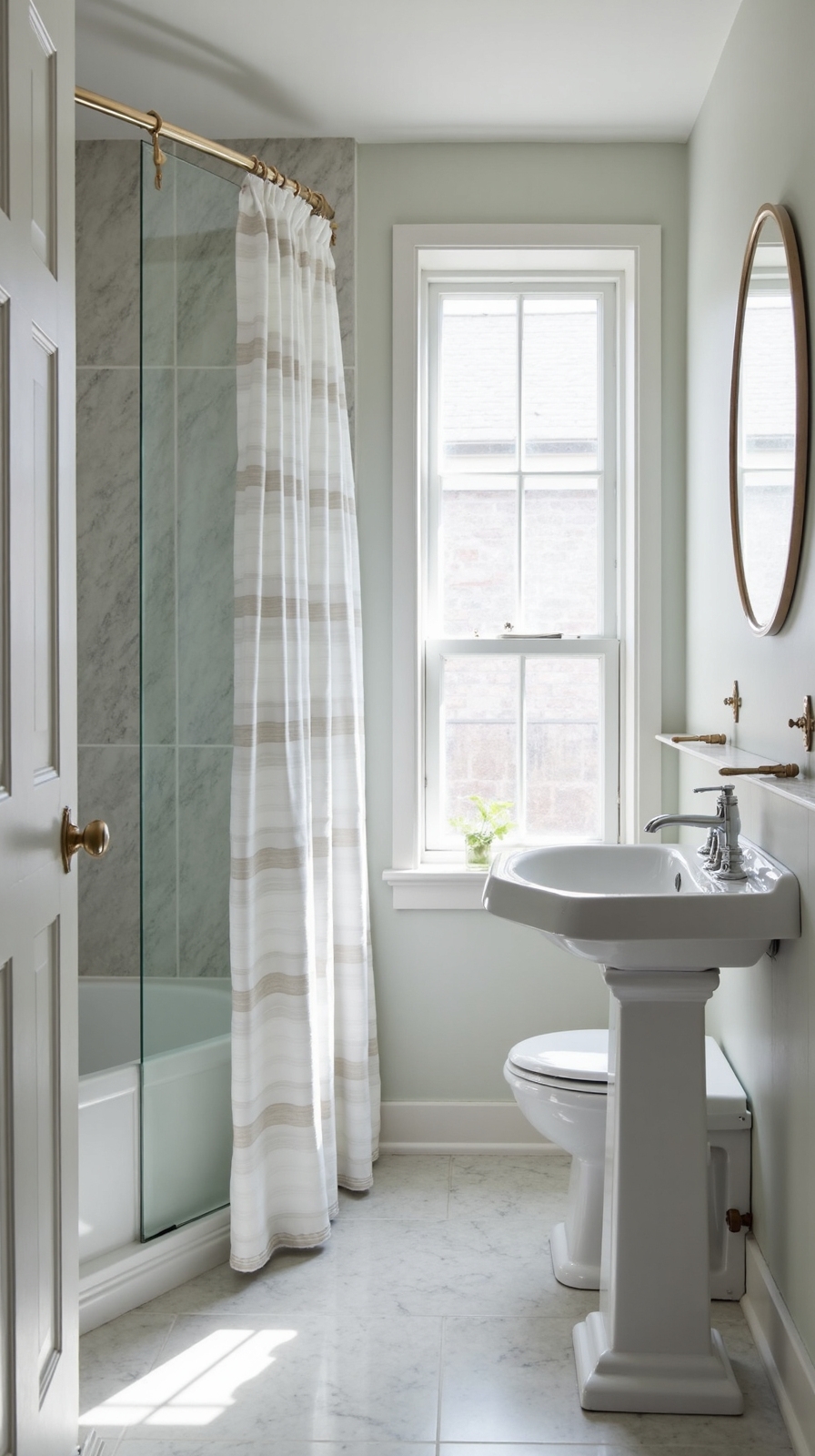 shower curtains enhance small bathroom space