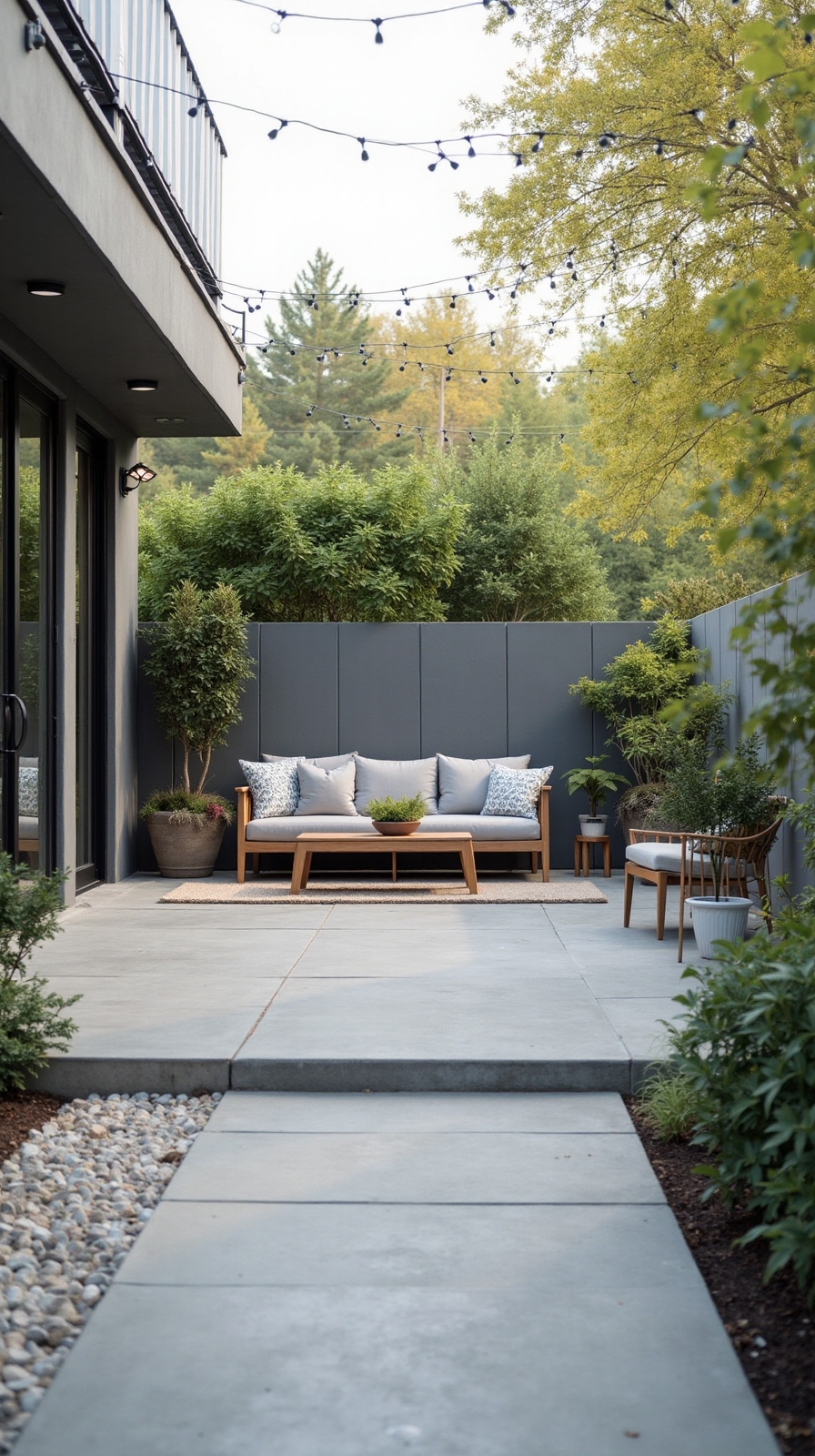 simple outdoor concrete patio