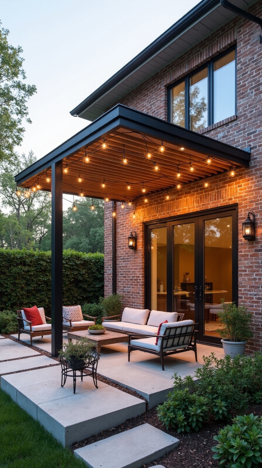 sleek functional patio cover attachment